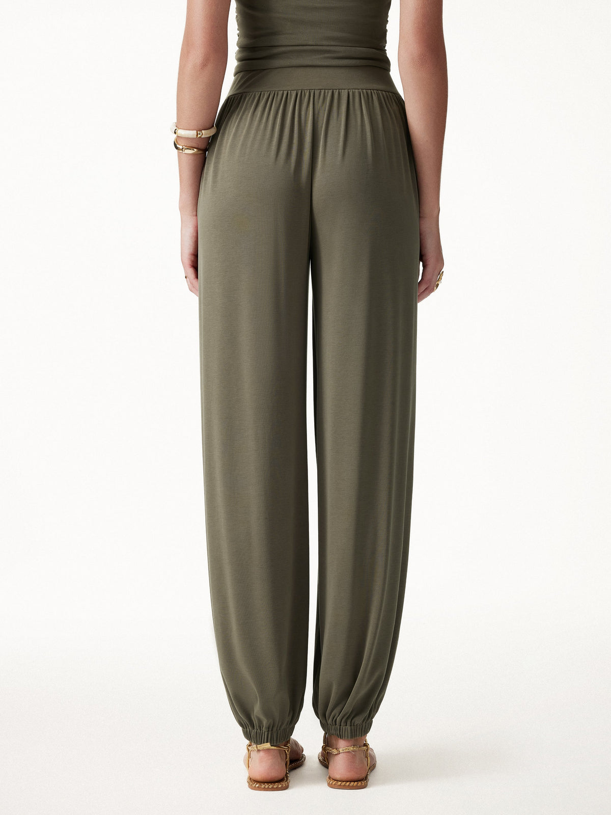 Sandwashed Modal Ultra-Soft High Rise Balloon Pants with Pockets — original photo 4