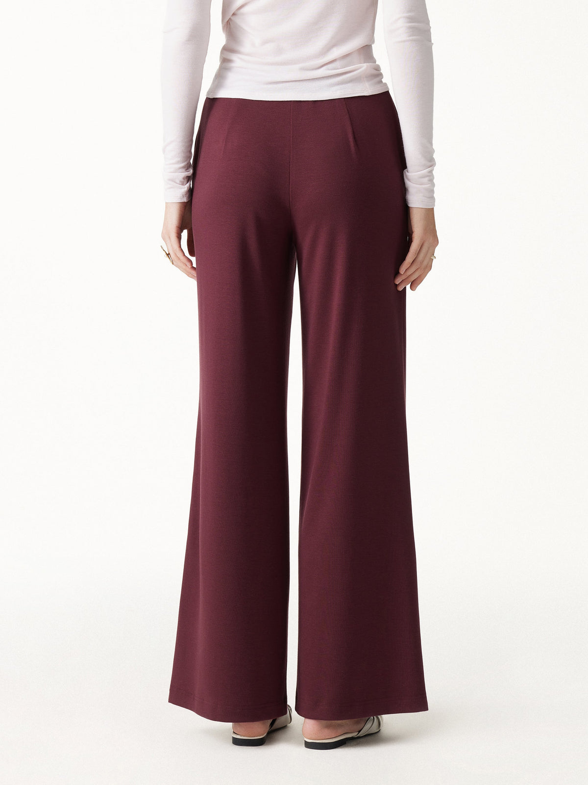 Lyocell Wool Mid Rise Wide Leg Pull-on Pant with Pockets — original photo 7