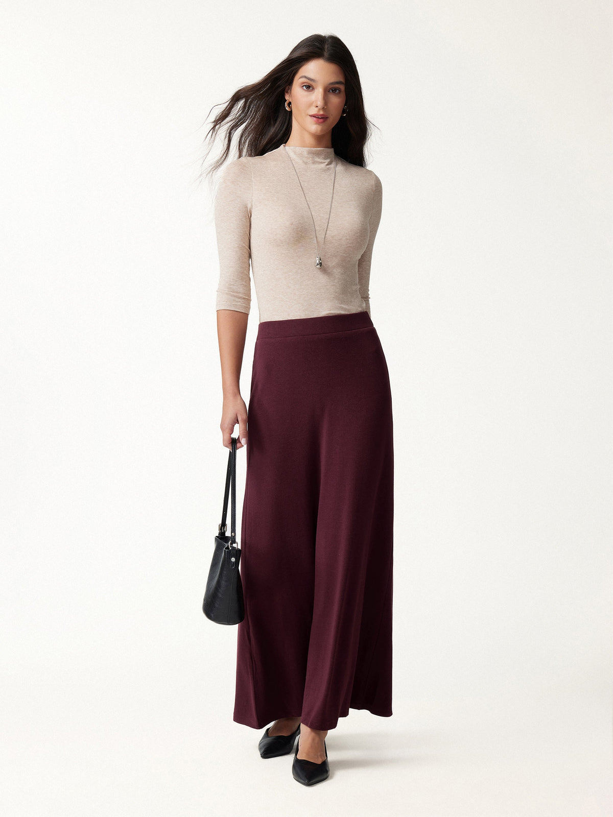 LiteWarm High-Rise A-Line Maxi Skirt — original photo 2