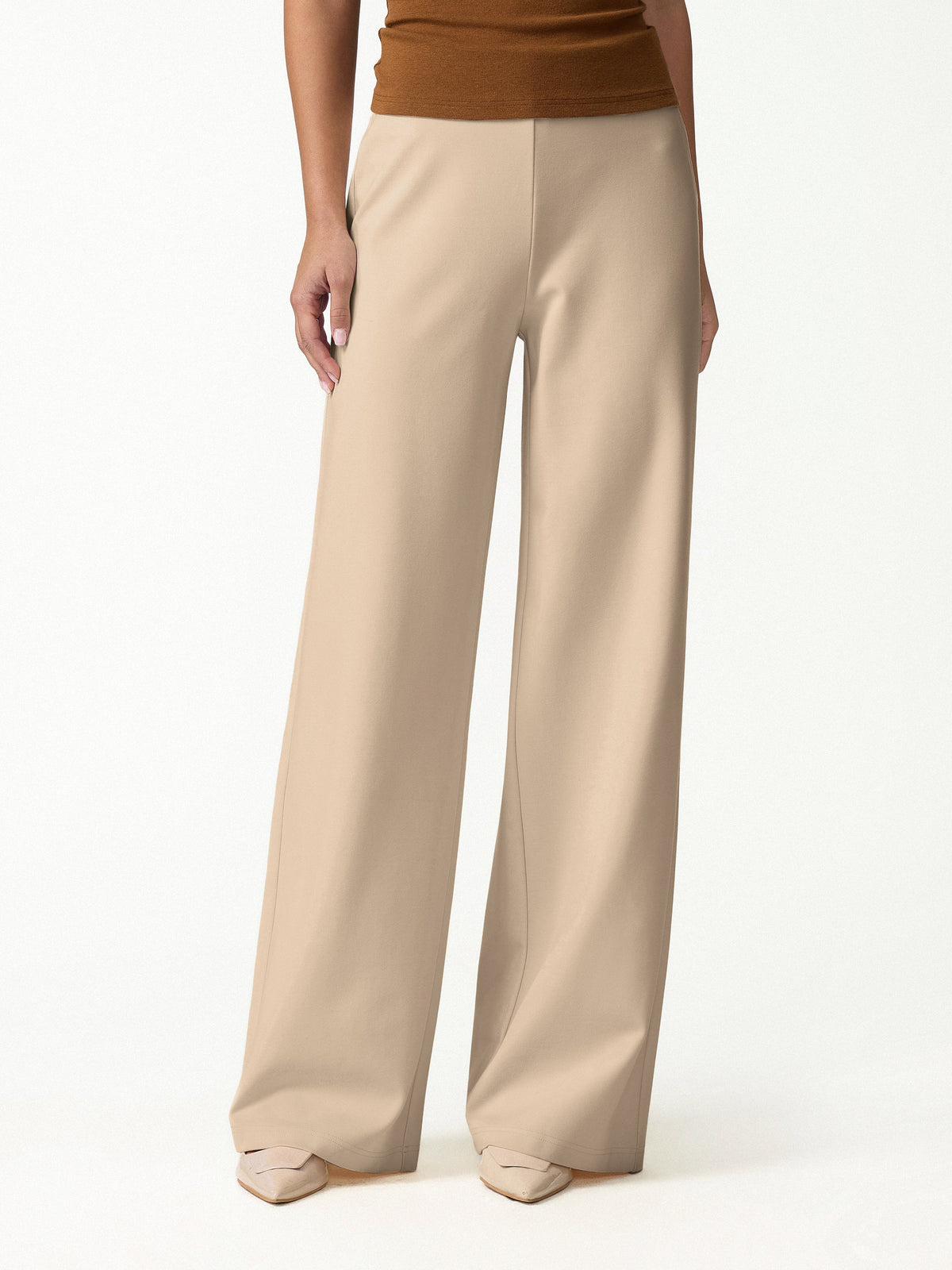 Ponte High-Rise Wide-Leg Pants with Pockets — original photo 7