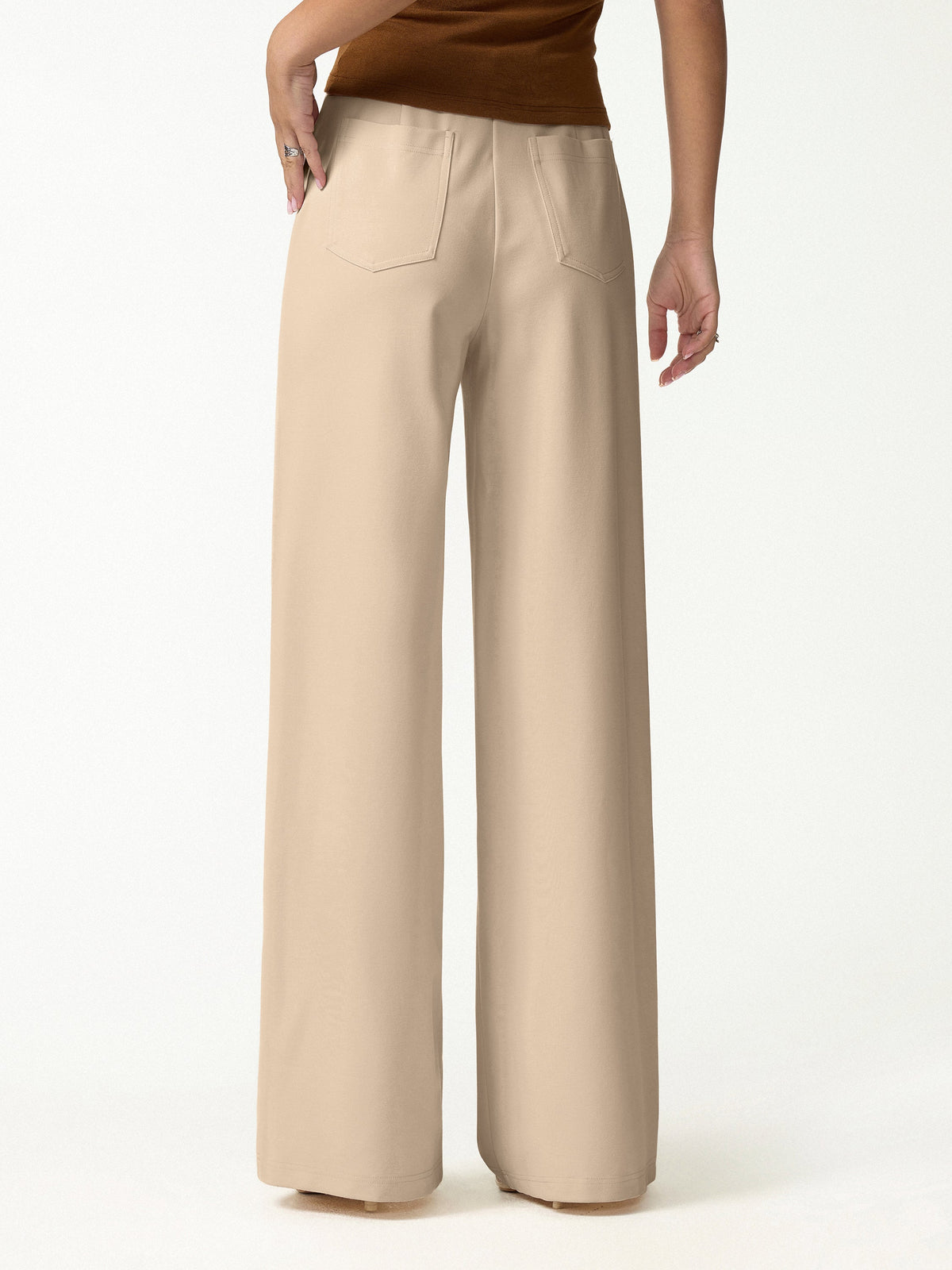 Ponte High-Rise Wide-Leg Pants with Pockets — original photo 10