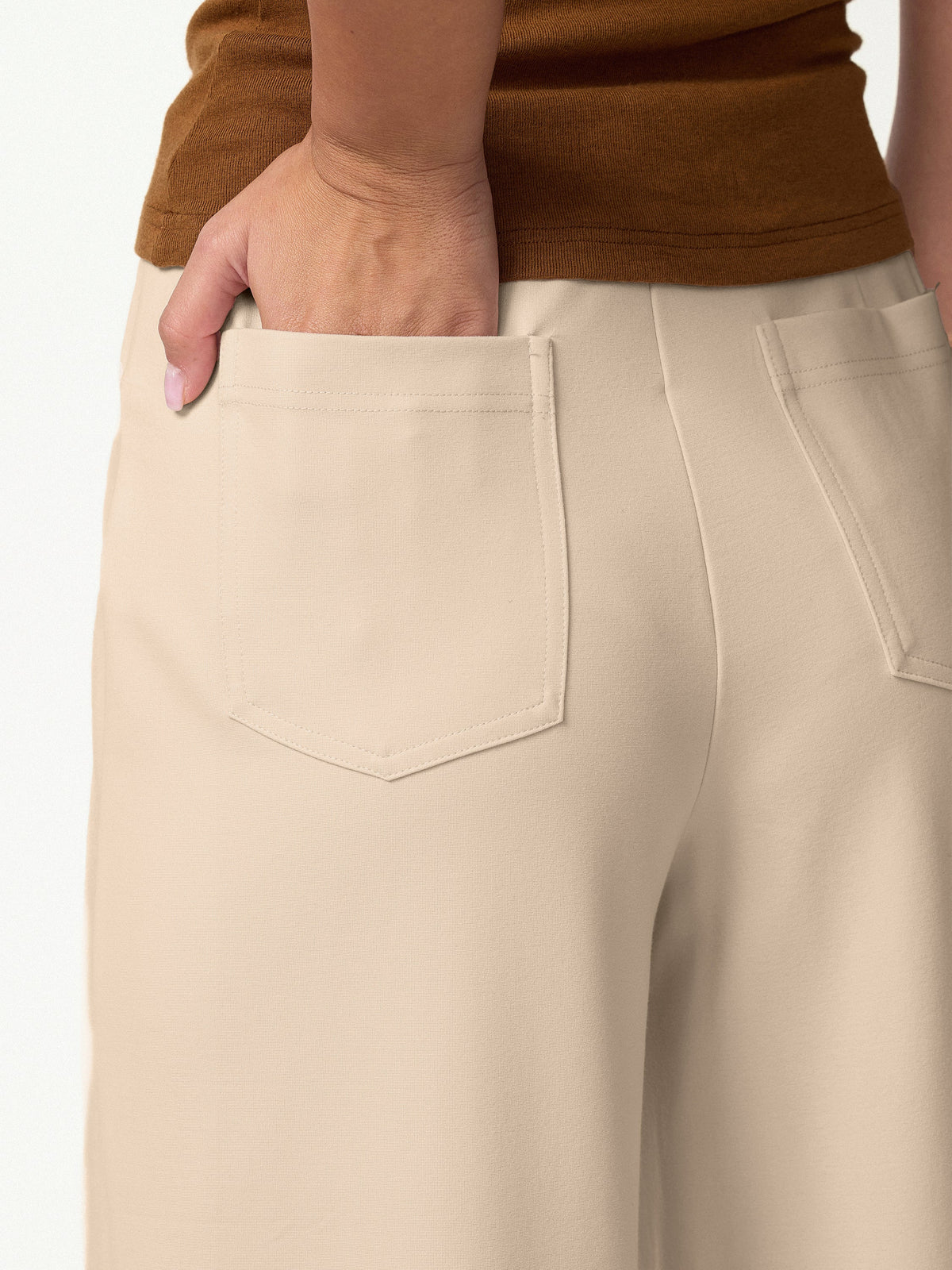 Ponte High-Rise Wide-Leg Pants with Pockets — original photo 11