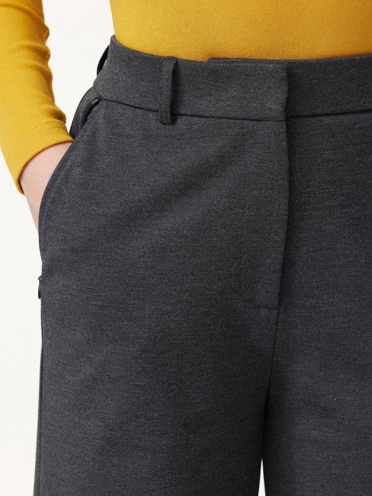 Ponte Mid-Rise Wide-Leg Pants with Pockets — original photo 6