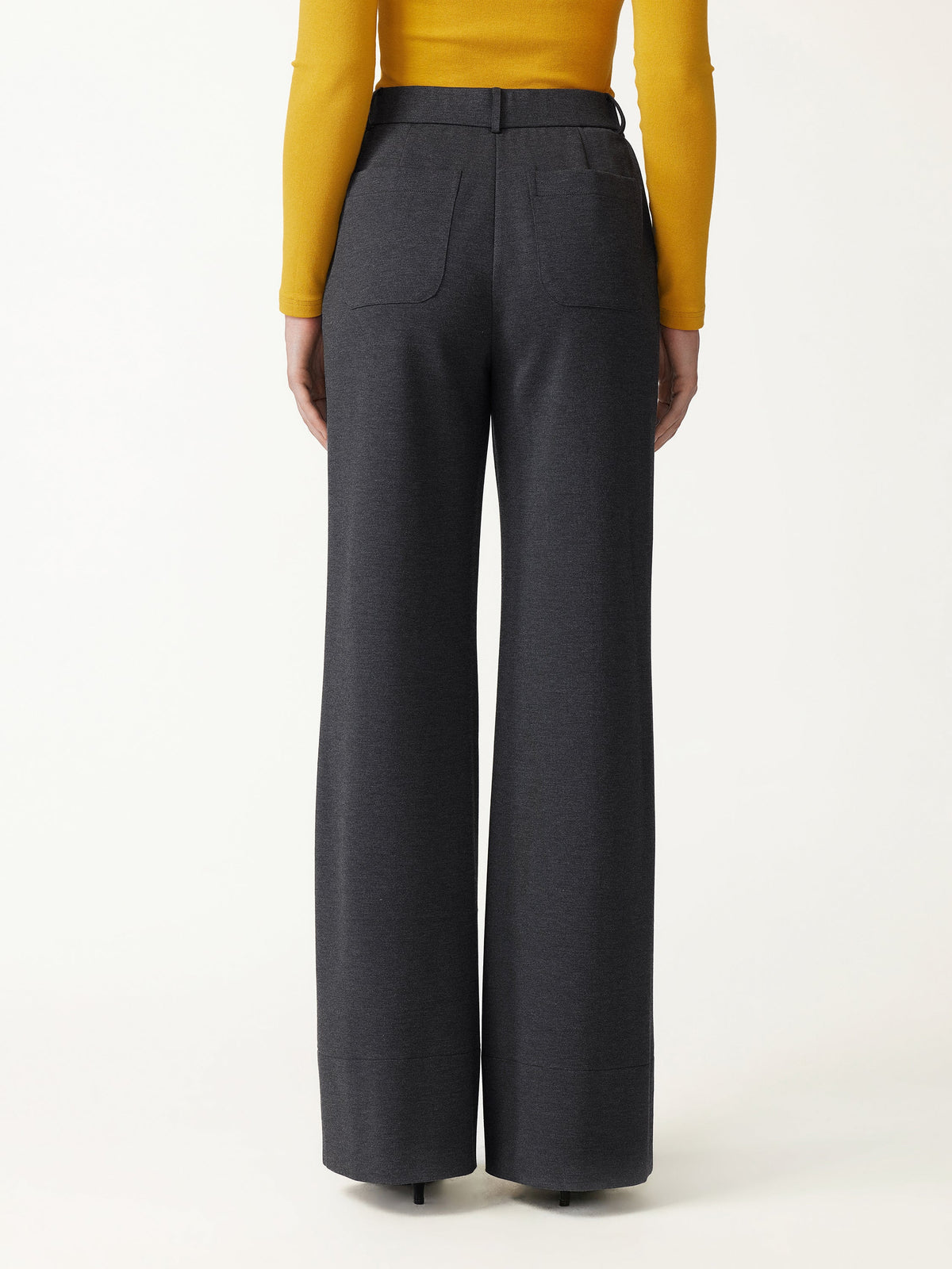 Ponte Mid-Rise Wide-Leg Pants with Pockets — original photo 5