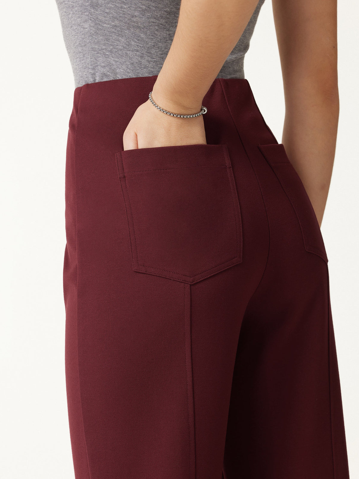 Ponte High-Rise Straight-Leg Pants with Pockets — original photo 11