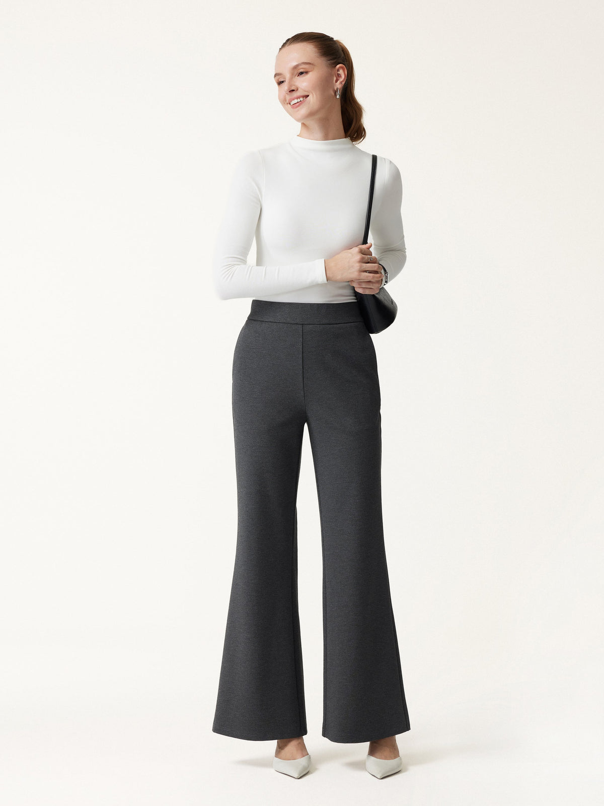 Ponte High-Rise Wide-Leg Pants with Pockets — original photo 4