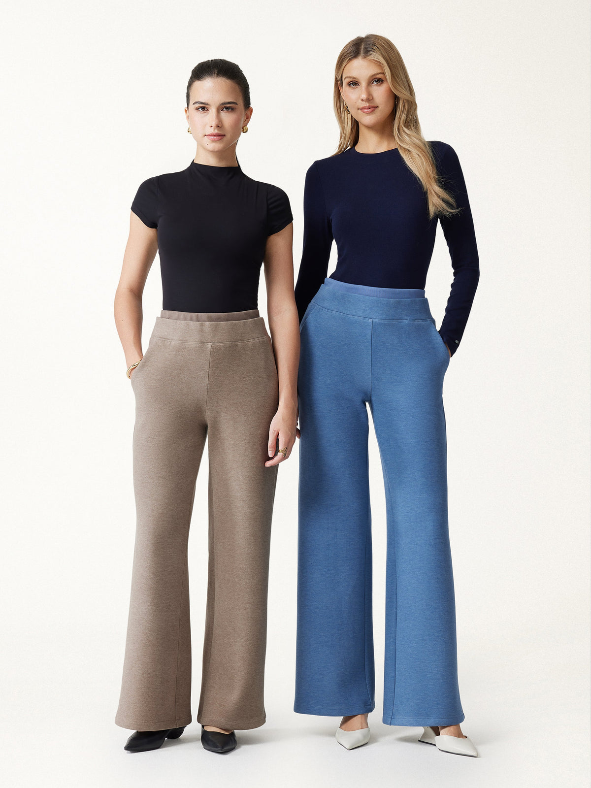 Double Waistband Straight Leg Pants with Pockets — original photo 2