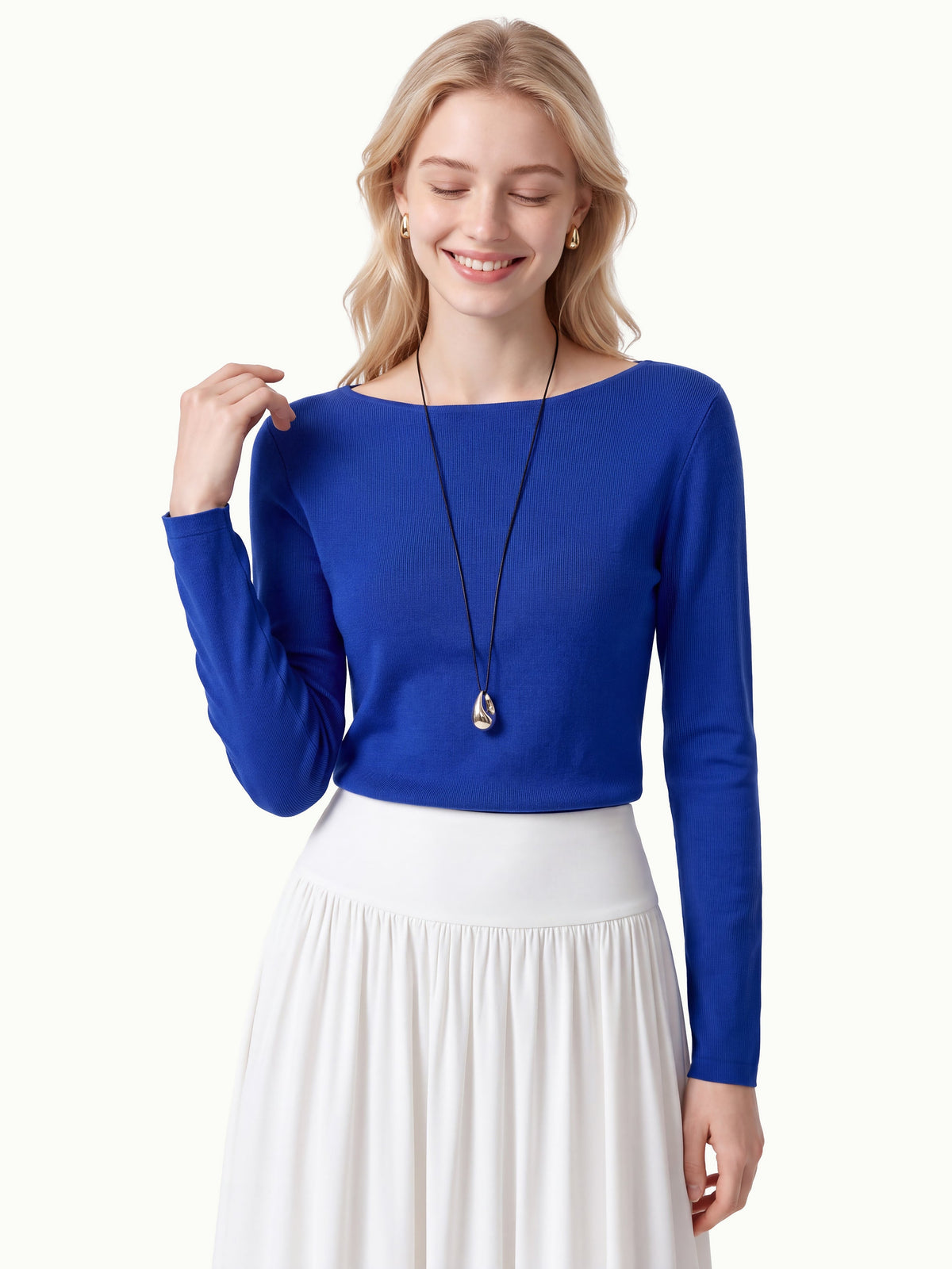 100% Merino Wool Boat Neck Sweater — original photo 10