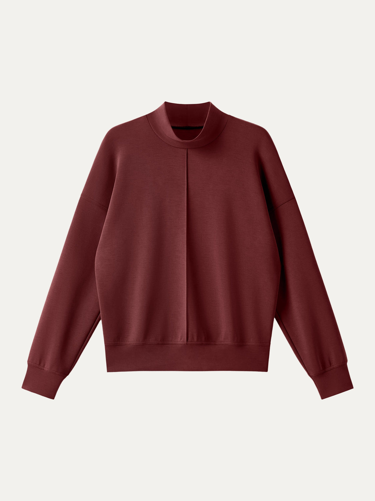 Modal Spacer Mockneck Long Sleeve Pullover Shirt — original photo 14