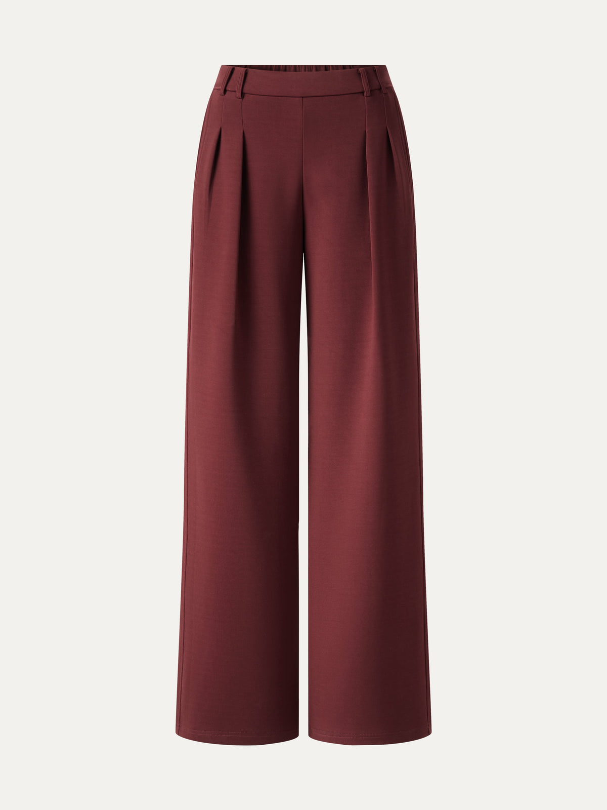 Lyocell Spacer Knit High-Rise Wide-Leg Tuck Pants with Pockets — original photo 8