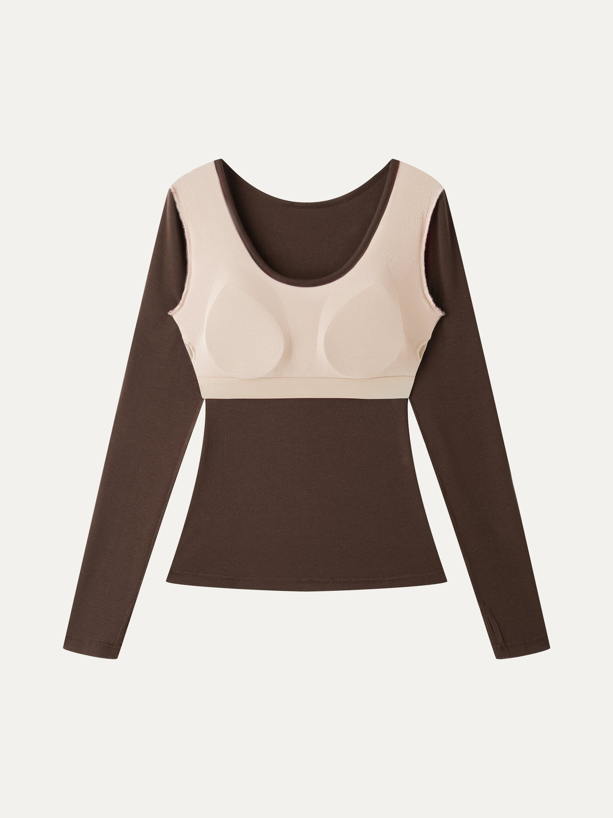 Lyocell Cashmere Scoop Neck Thumbhole Bra Top — original photo 6