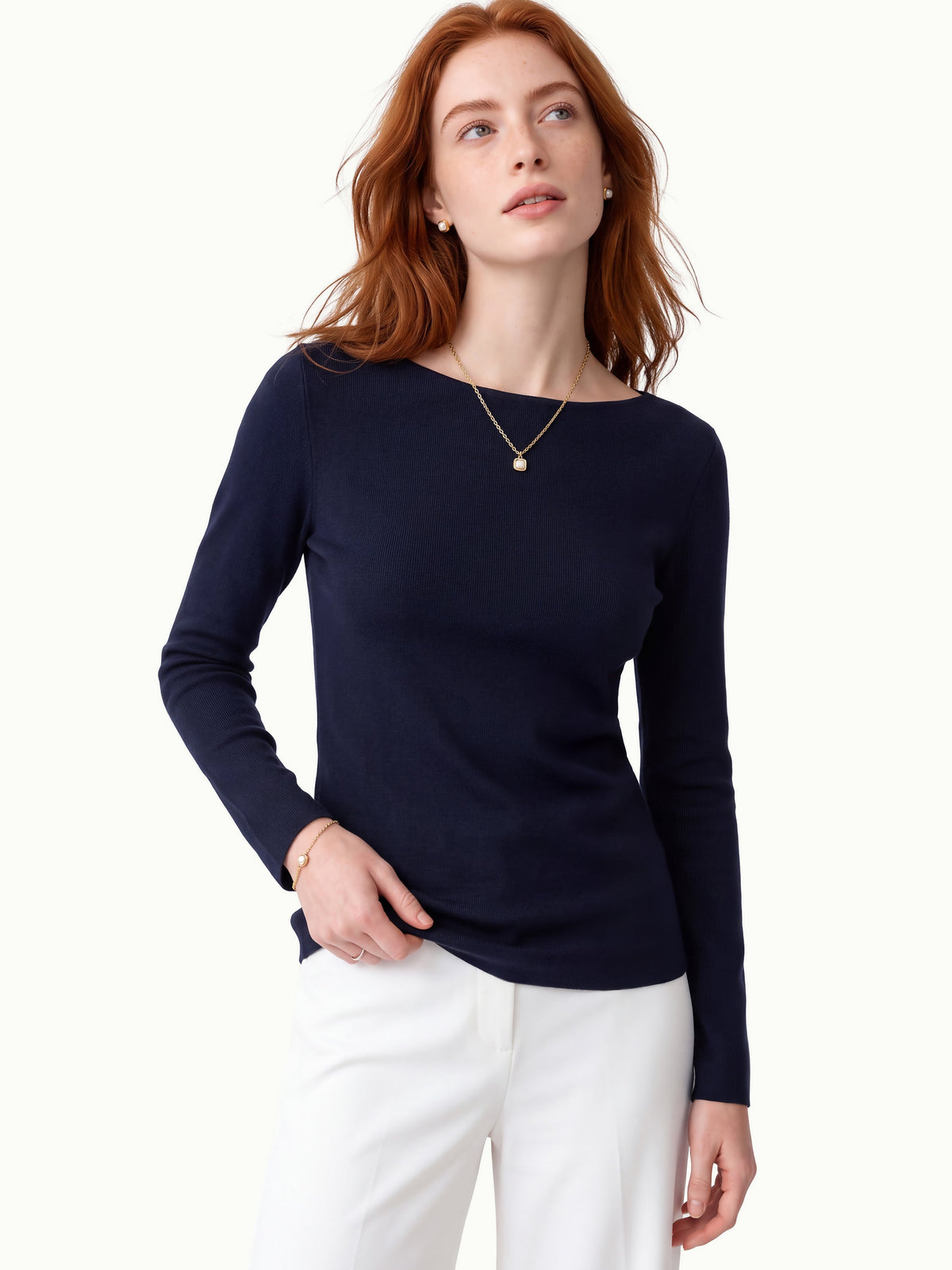 100% Merino Wool Boat Neck Sweater — original photo 11