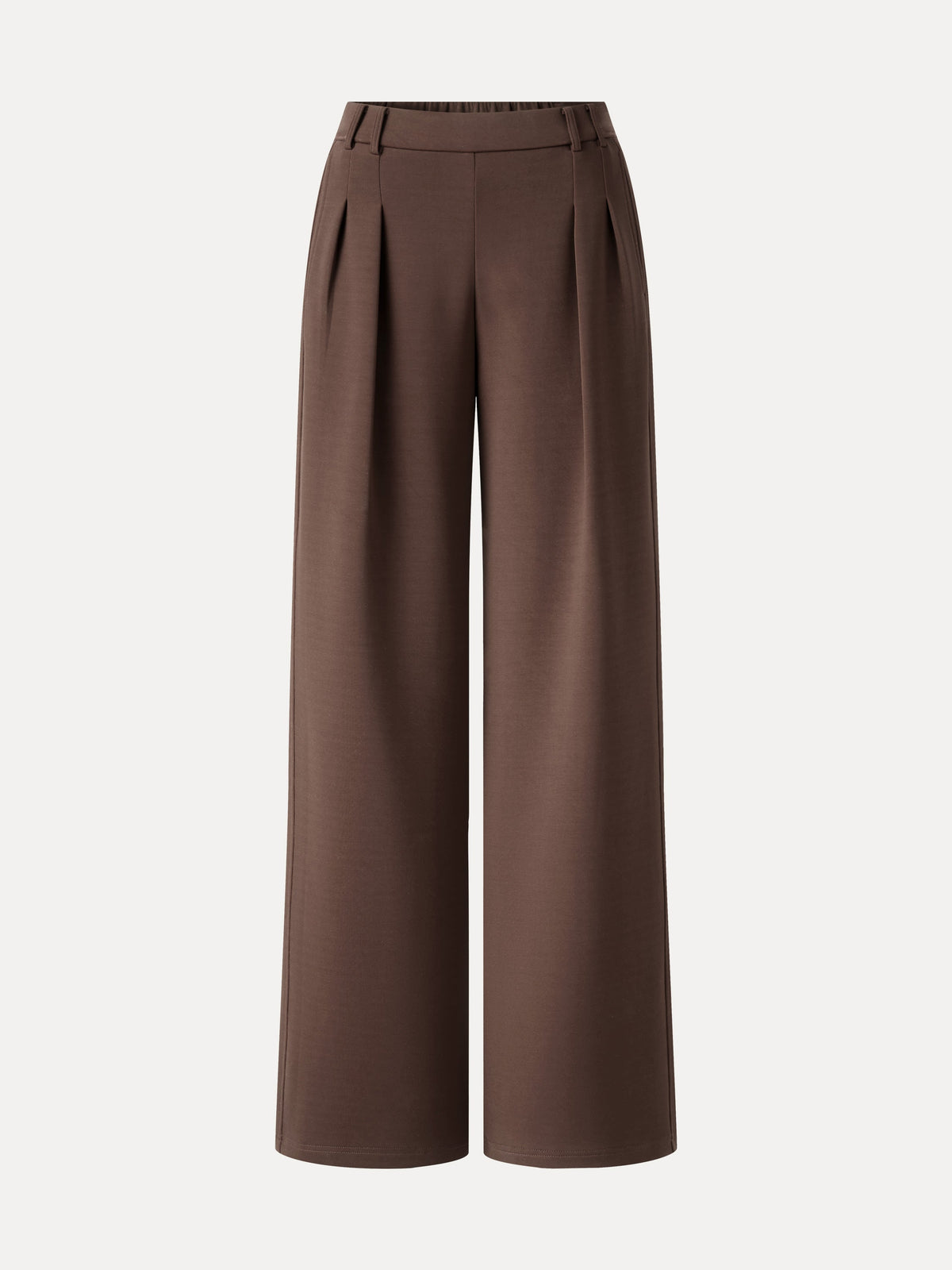 Lyocell Spacer Knit High-Rise Wide-Leg Tuck Pants with Pockets — original photo 14