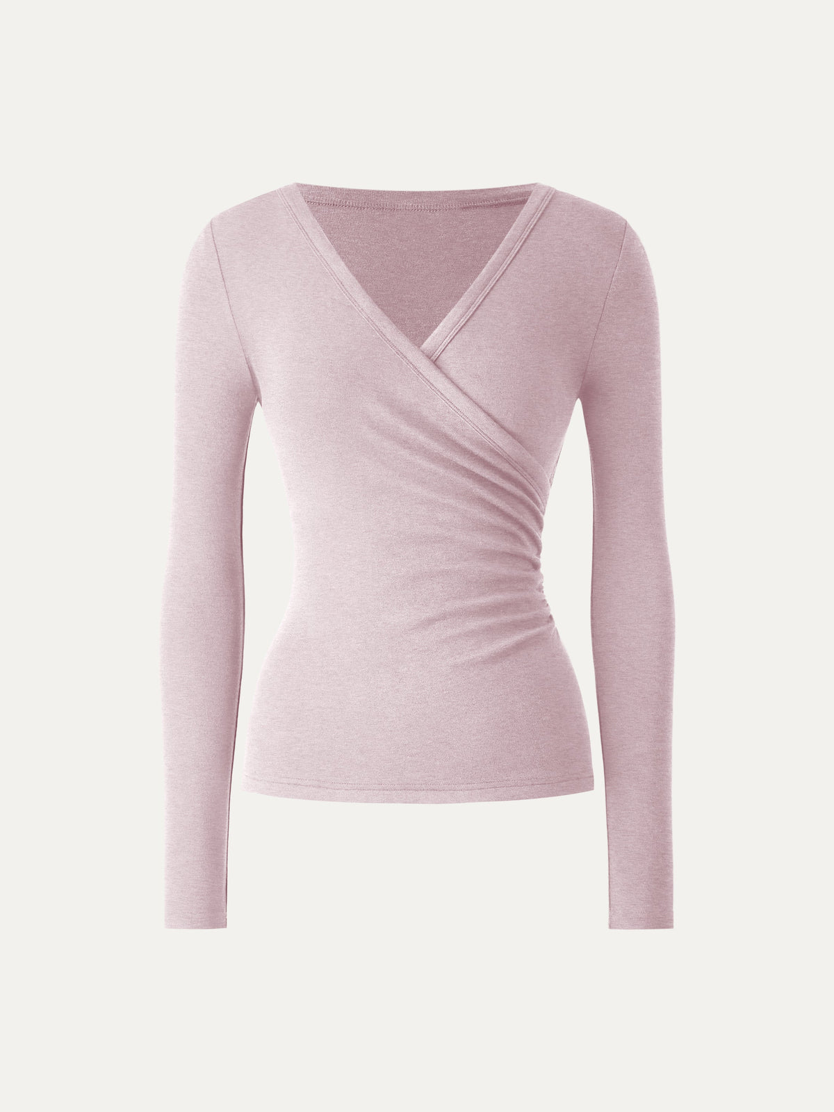 Eco-MiYaMoon® Surplice Ruched Long Sleeve Top — original photo 11