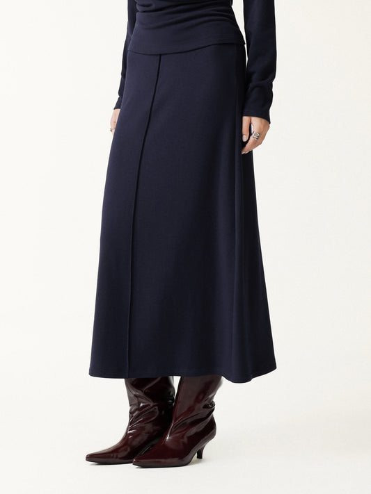 ProWarm Mid-Rise Pintuck A-Line Midi Skirt — original photo 1