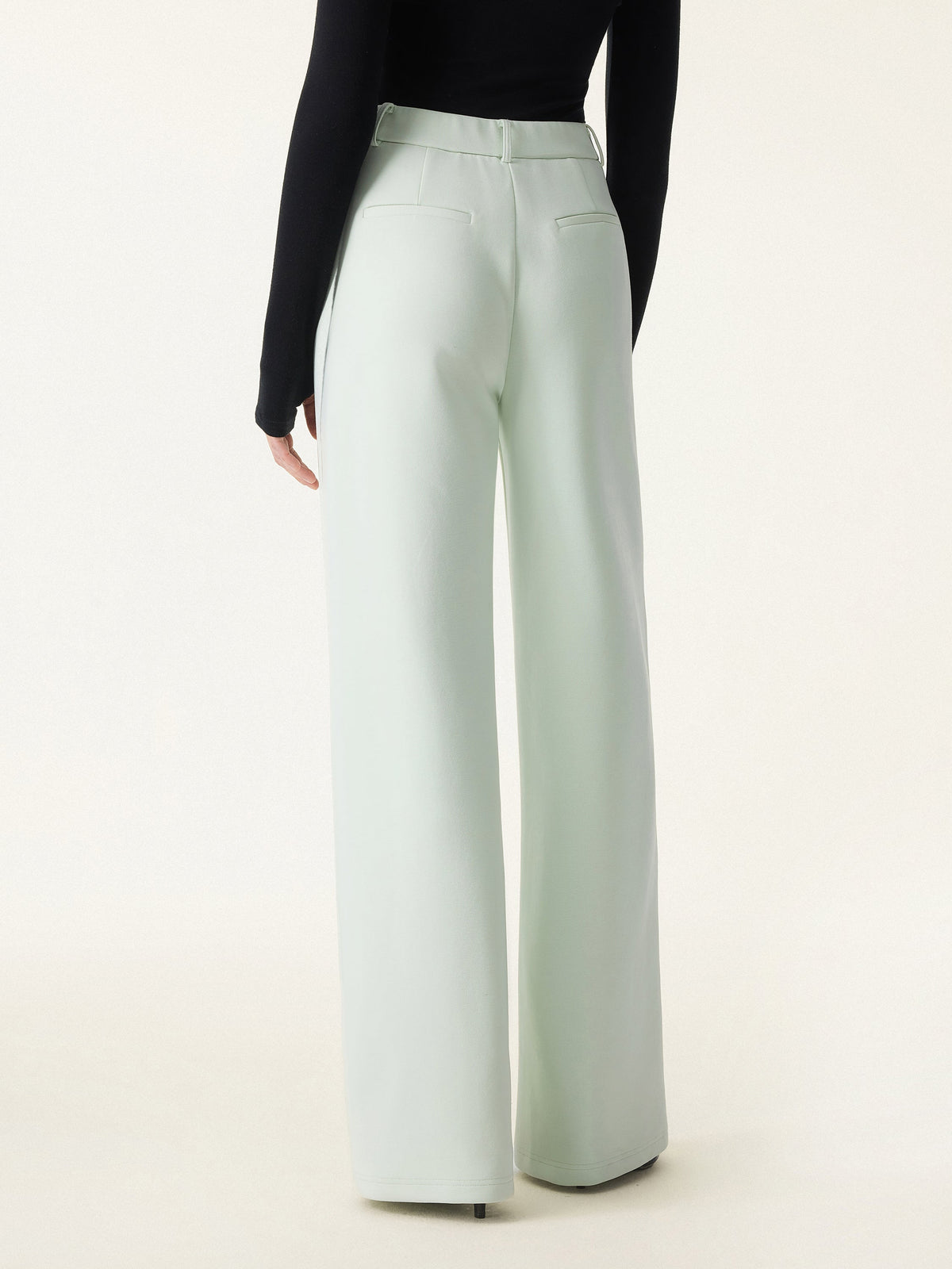 Stretch Cotton Blend Slimming High Rise Wide Leg Pant — original photo 5