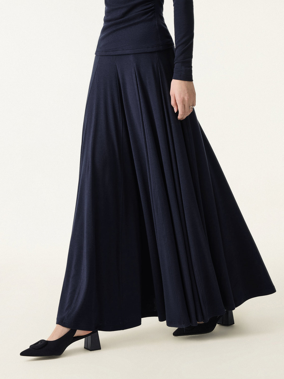 LiteWarm Godet Hem Pull-on Maxi Skirt — original photo 1