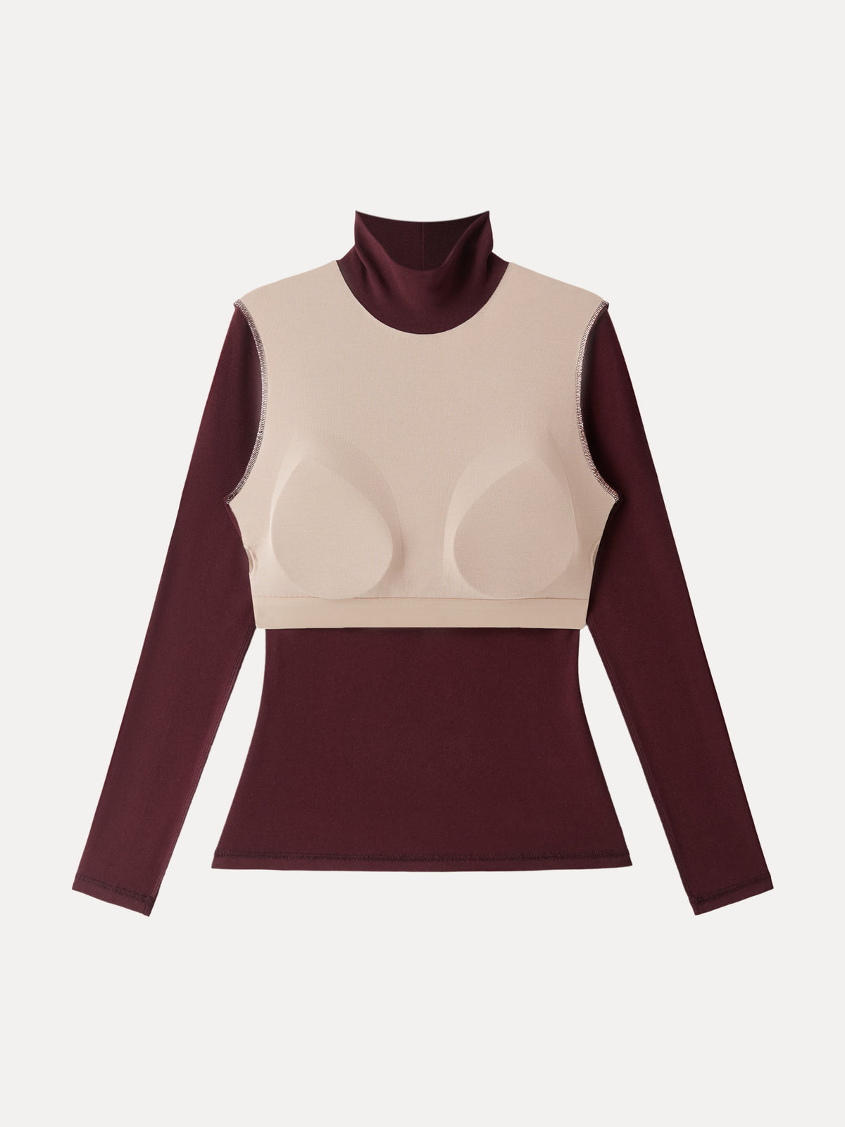 ProWarm Turtleneck Long Sleeve Built-In Bra Top — original photo 7