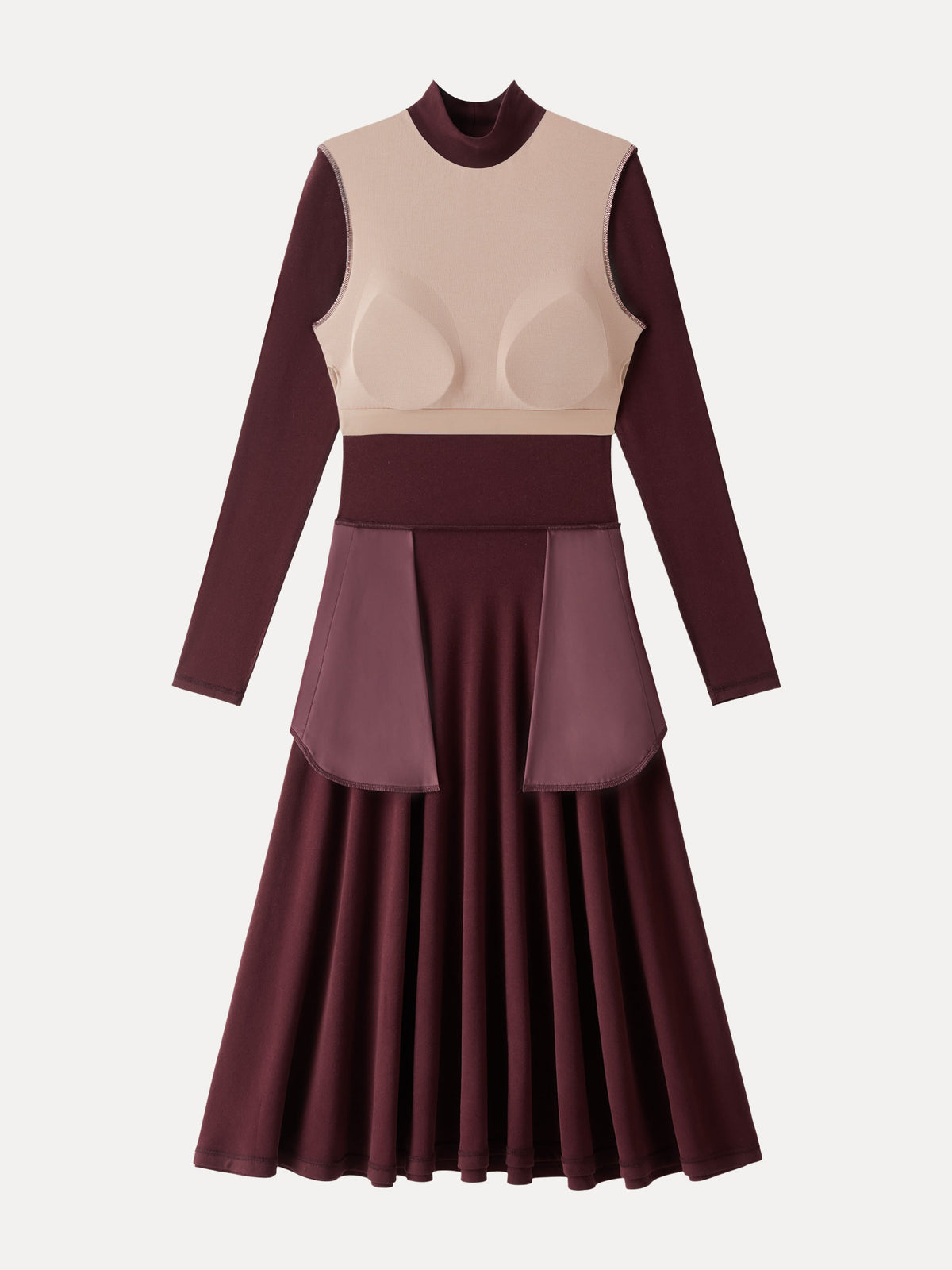 ProWarm Mockneck Midi Built-In Bra Dress with Pockets — original photo 7