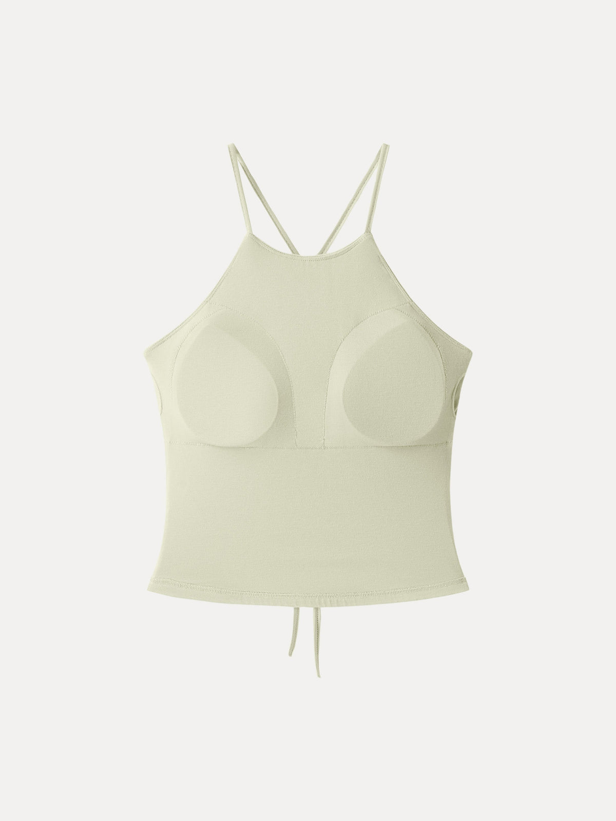 Tie Back Bandless Crop Built-In Bra Tank Top — original photo 4