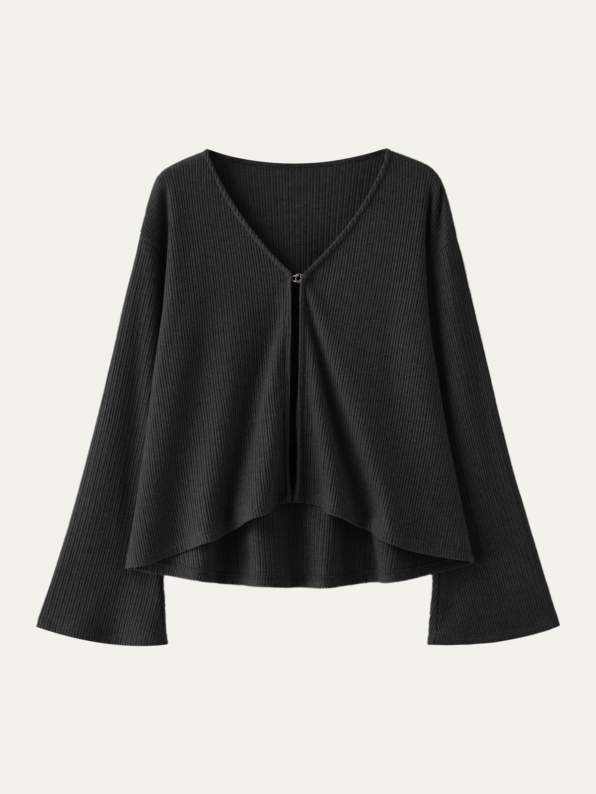 V Neck Flare Long Sleeve Cardigan — original photo 14