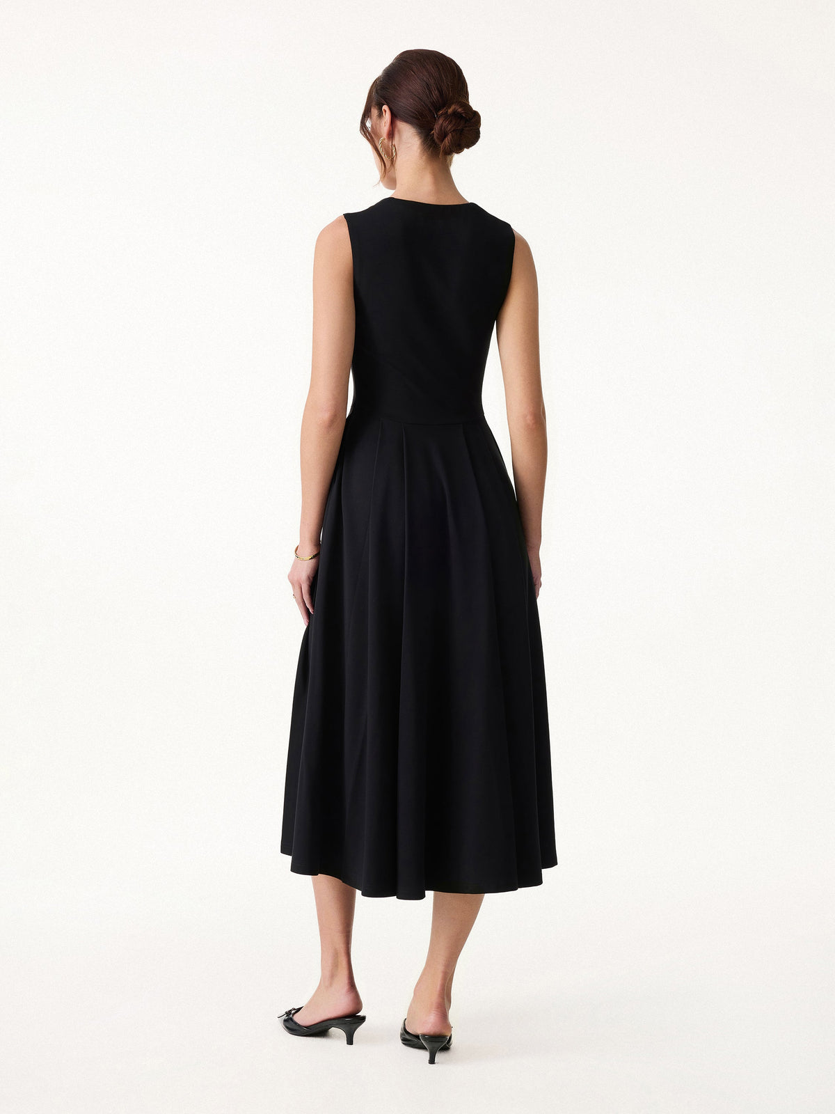 The Anytime Little Black Built-In Bra Dress with Pockets — original photo 3