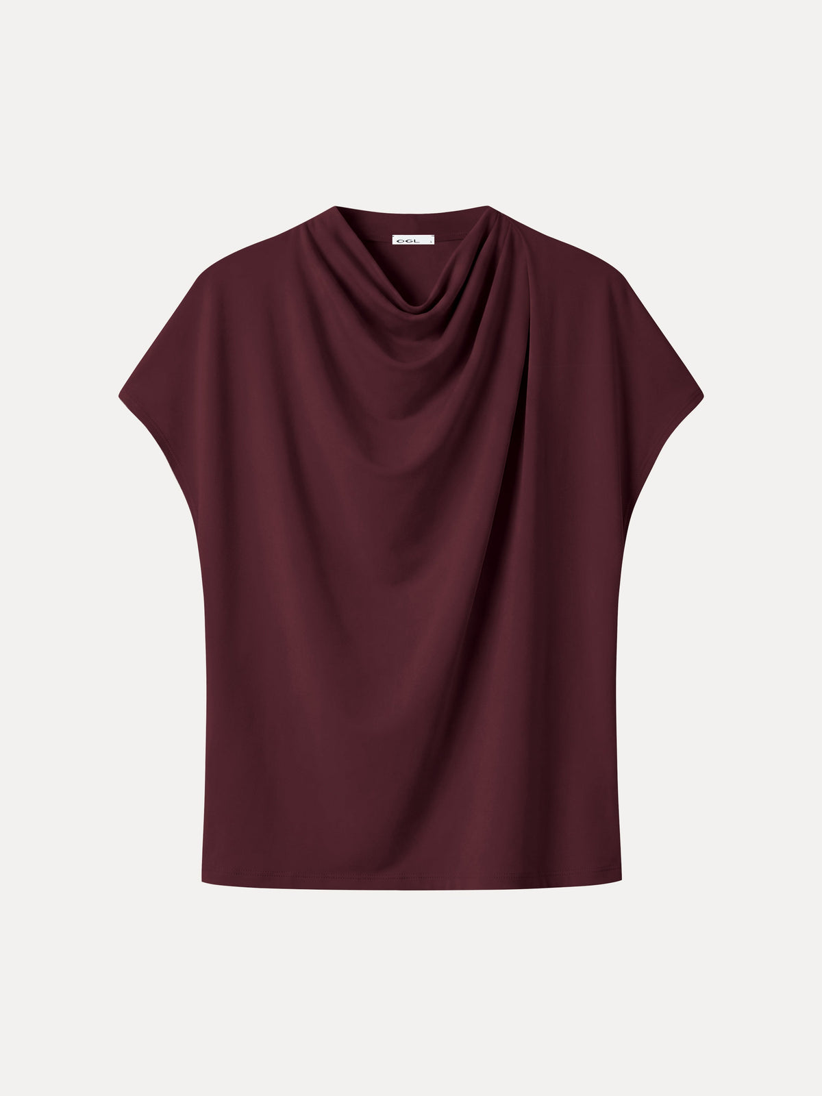 LiteWarm Draped Mock Neck Cap Sleeve Top — original photo 8