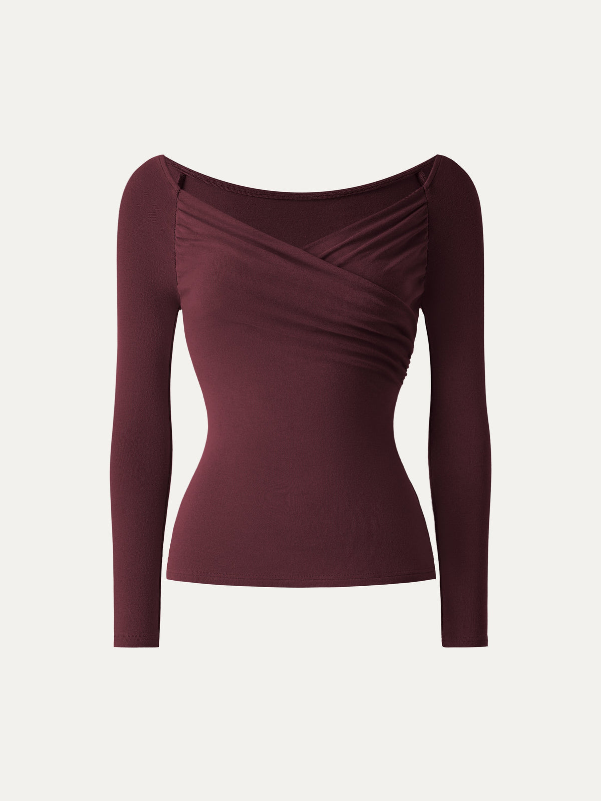 LiteWarm Surplice Ruched Long Sleeve Top — original photo 7