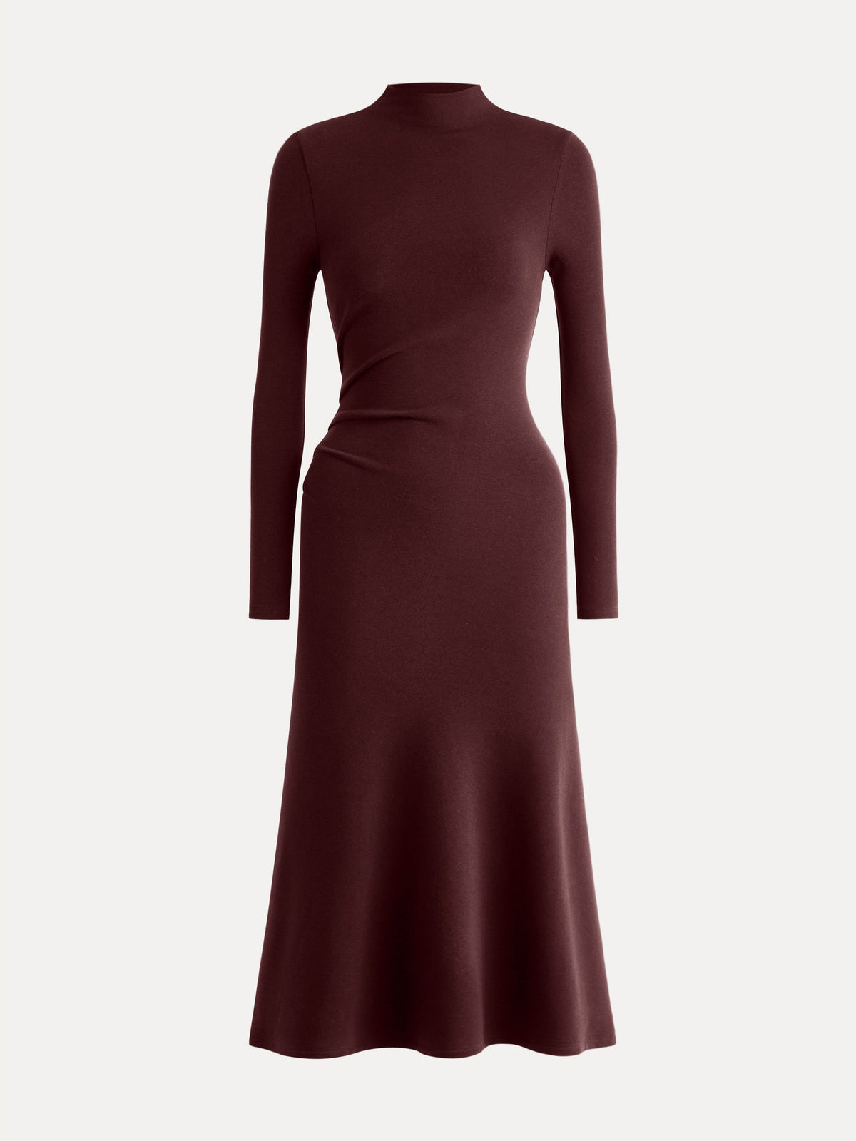 ProWarm Mock Neck Long Sleeve Ruched Mermaid Midi Dress — original photo 14