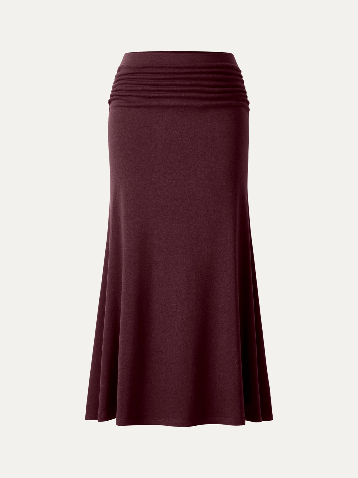 Prowarm Mid-Rise Ruched Flared Midi Skirt — original photo 8