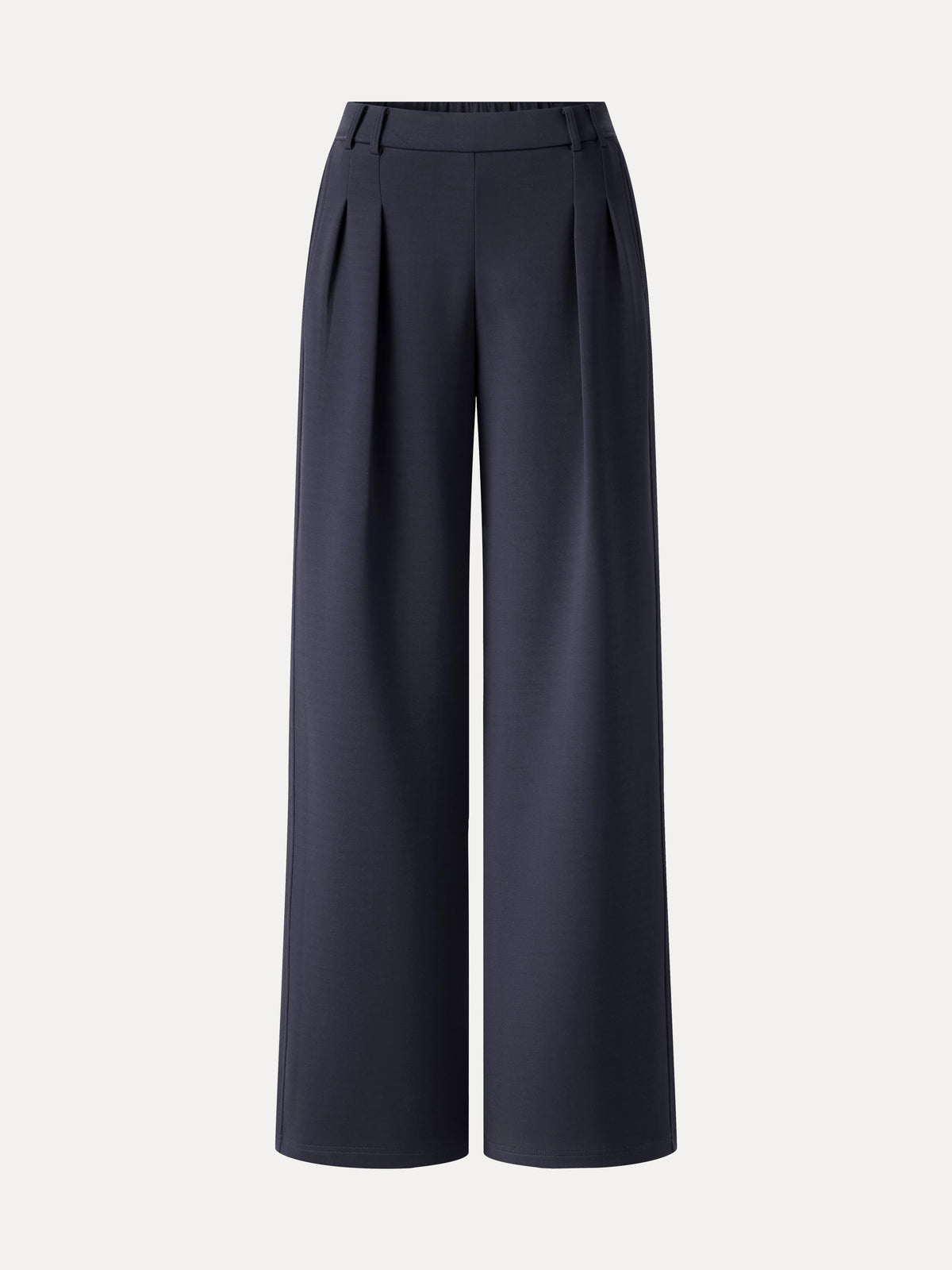 Lyocell Spacer Knit High-Rise Wide-Leg Tuck Pants with Pockets — original photo 15