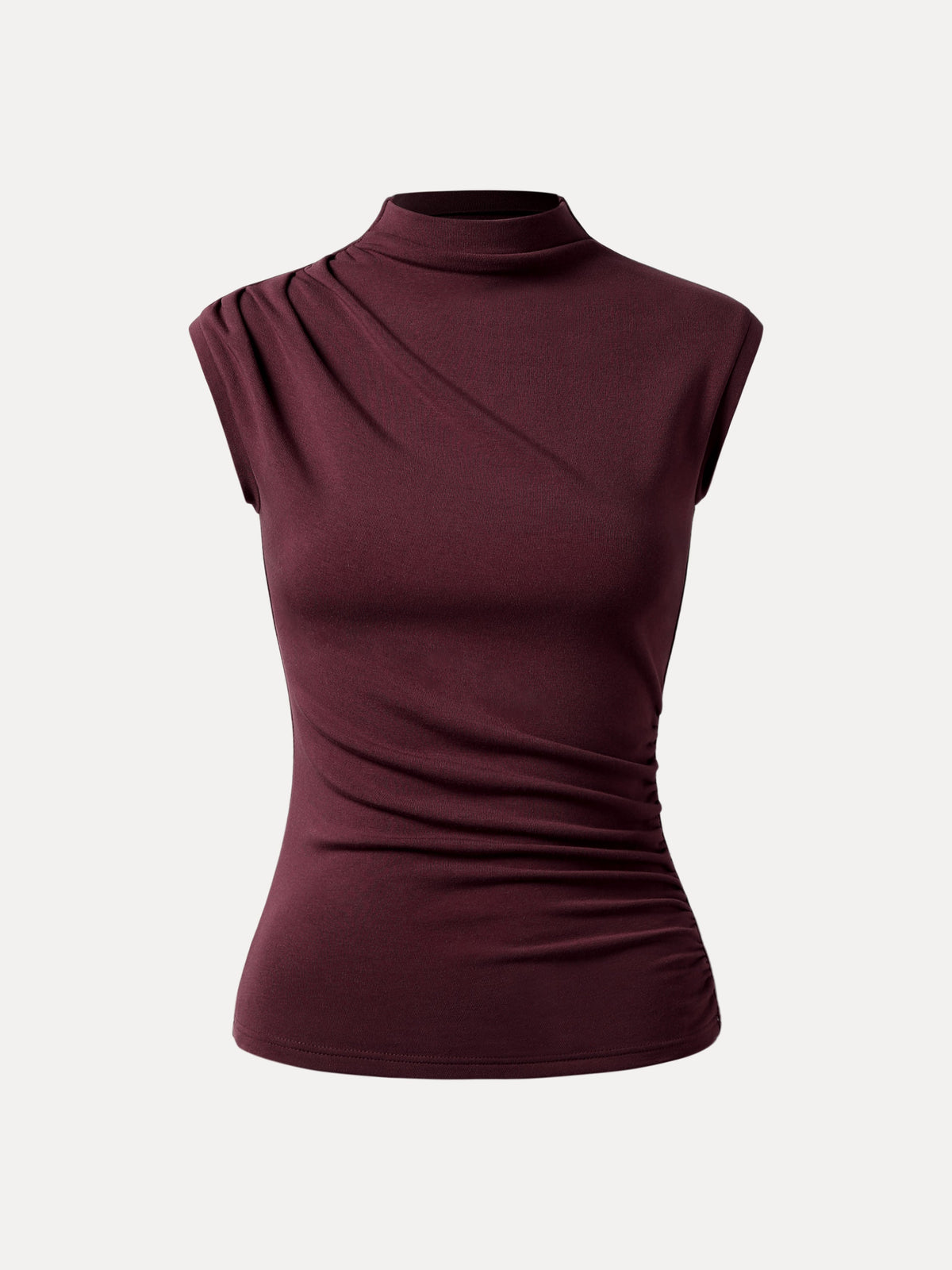 ProWarm Mock Neck Sleeveless Ruched Top — original photo 17