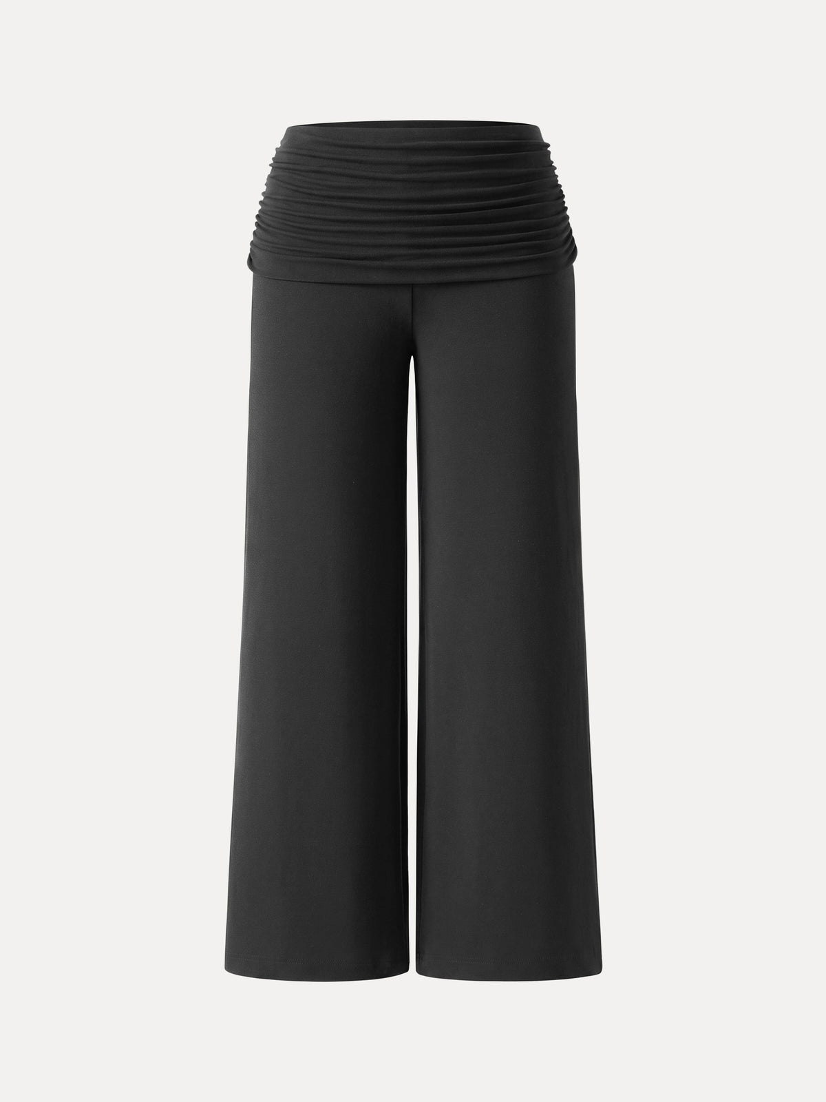 Non-Itchy Wool Blend Drapey Wide Leg Pull-on Pants with Pockets — original photo 13