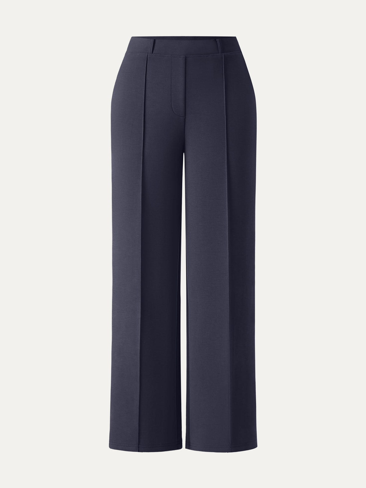 Wrinkle-Resistant Mid Rise Straight Leg Pants with Pockets — original photo 15