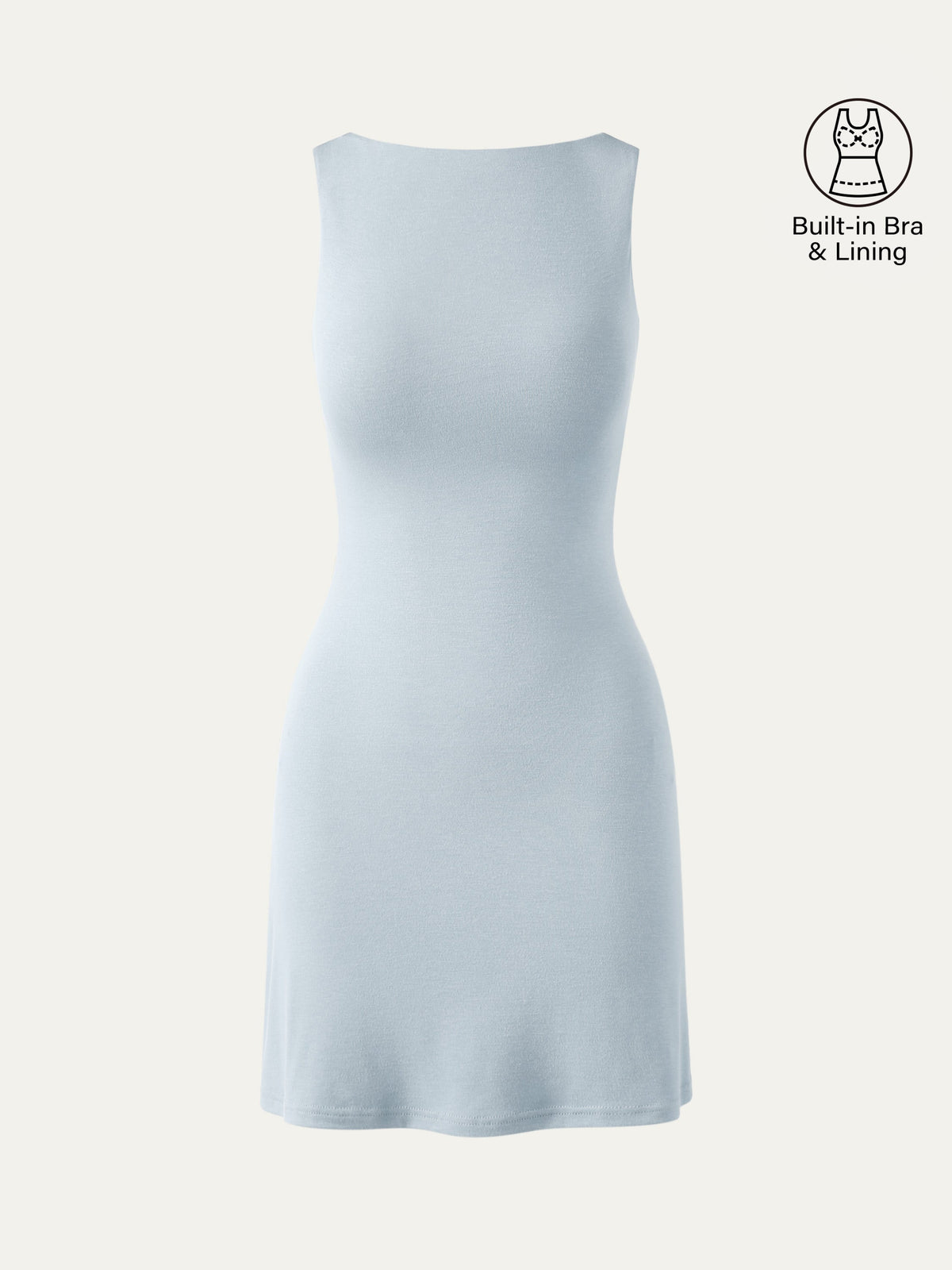 Cooling Open Back Bandless Bra Mini Dress — original photo 14