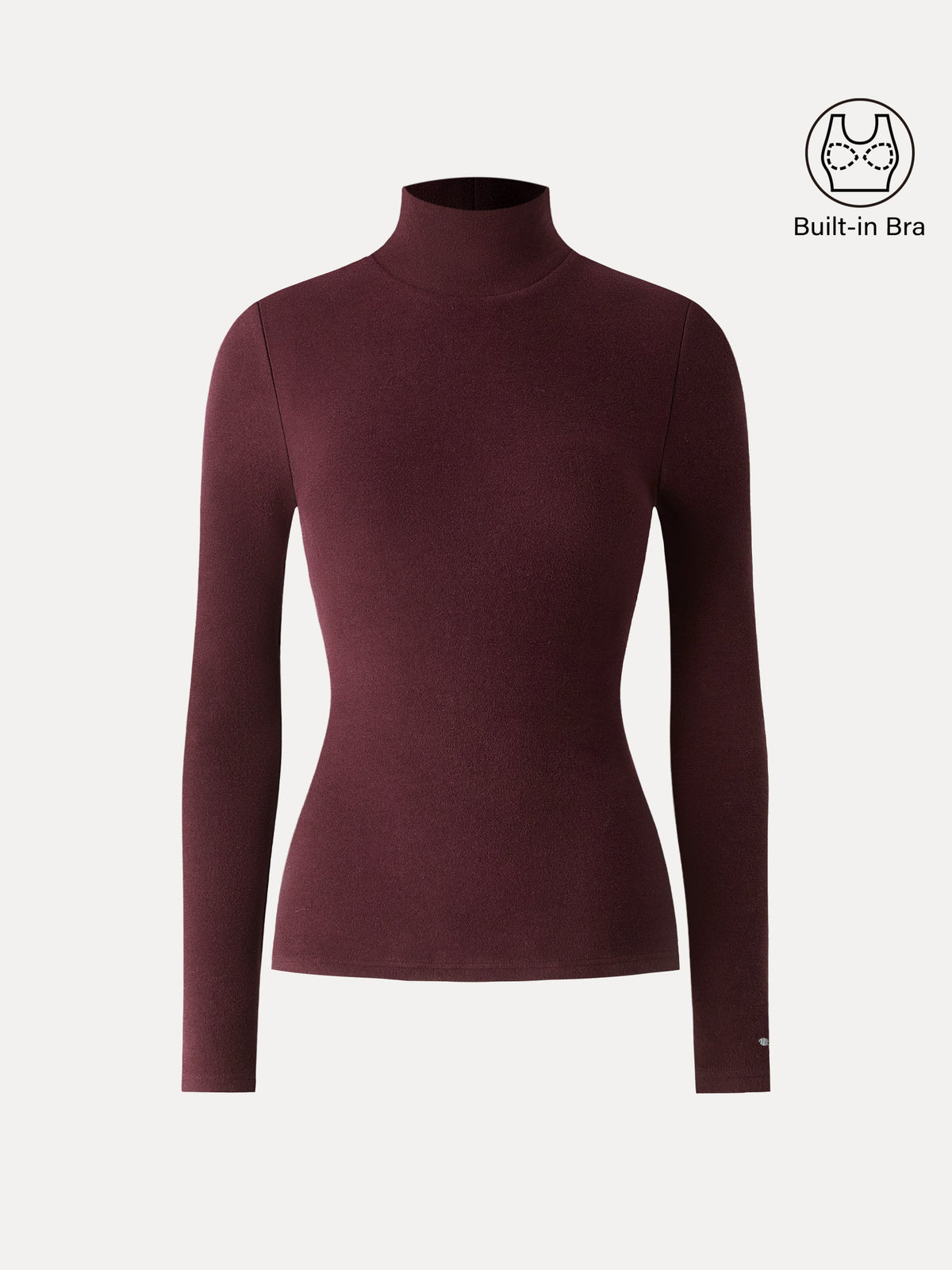 LiteWarm Turtleneck Long Sleeve Built-In Bra Top — original photo 11