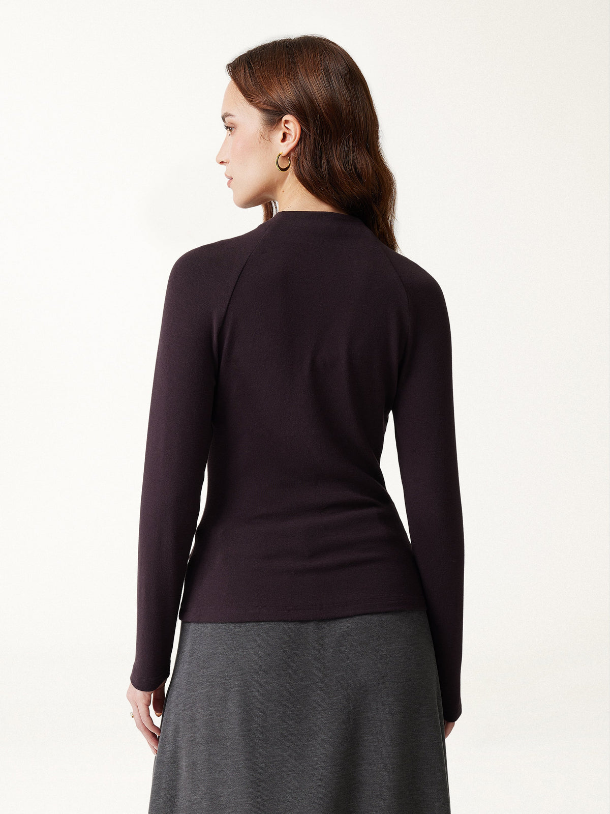 LiteWarm Twisted V-Neck Long Sleeve Top — original photo 4