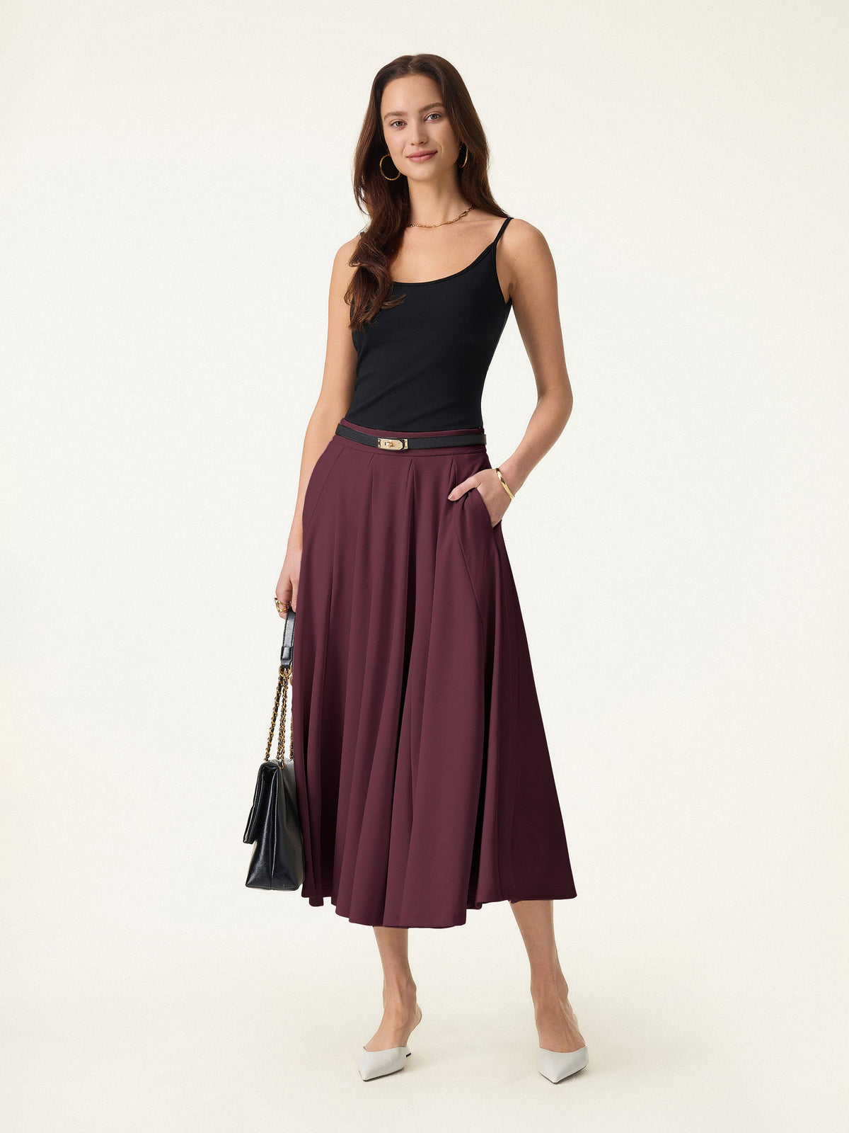 Lyocell Blend Volume Skirt with Pockets — original photo 12