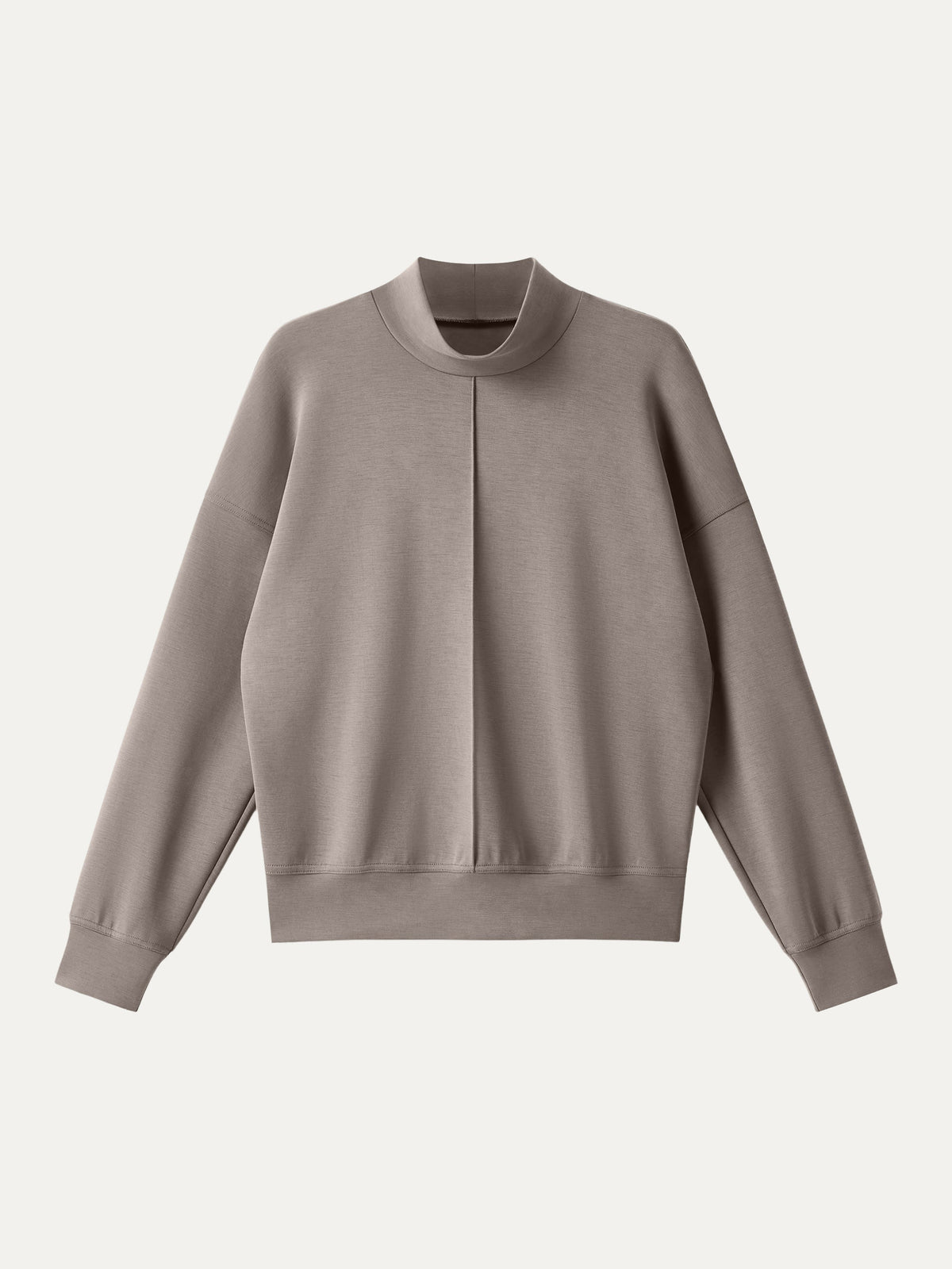 Modal Spacer Mockneck Long Sleeve Pullover Shirt — original photo 13