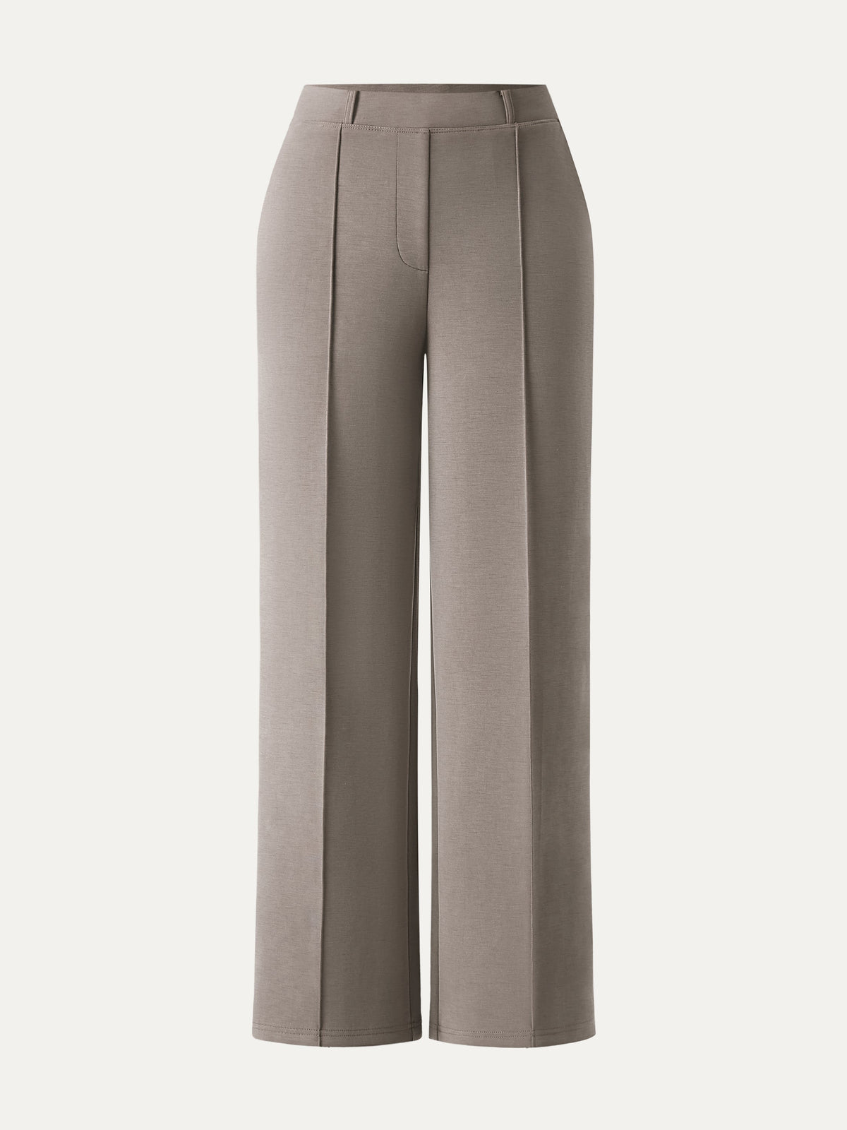 Wrinkle-Resistant Mid Rise Straight Leg Pants with Pockets — original photo 13