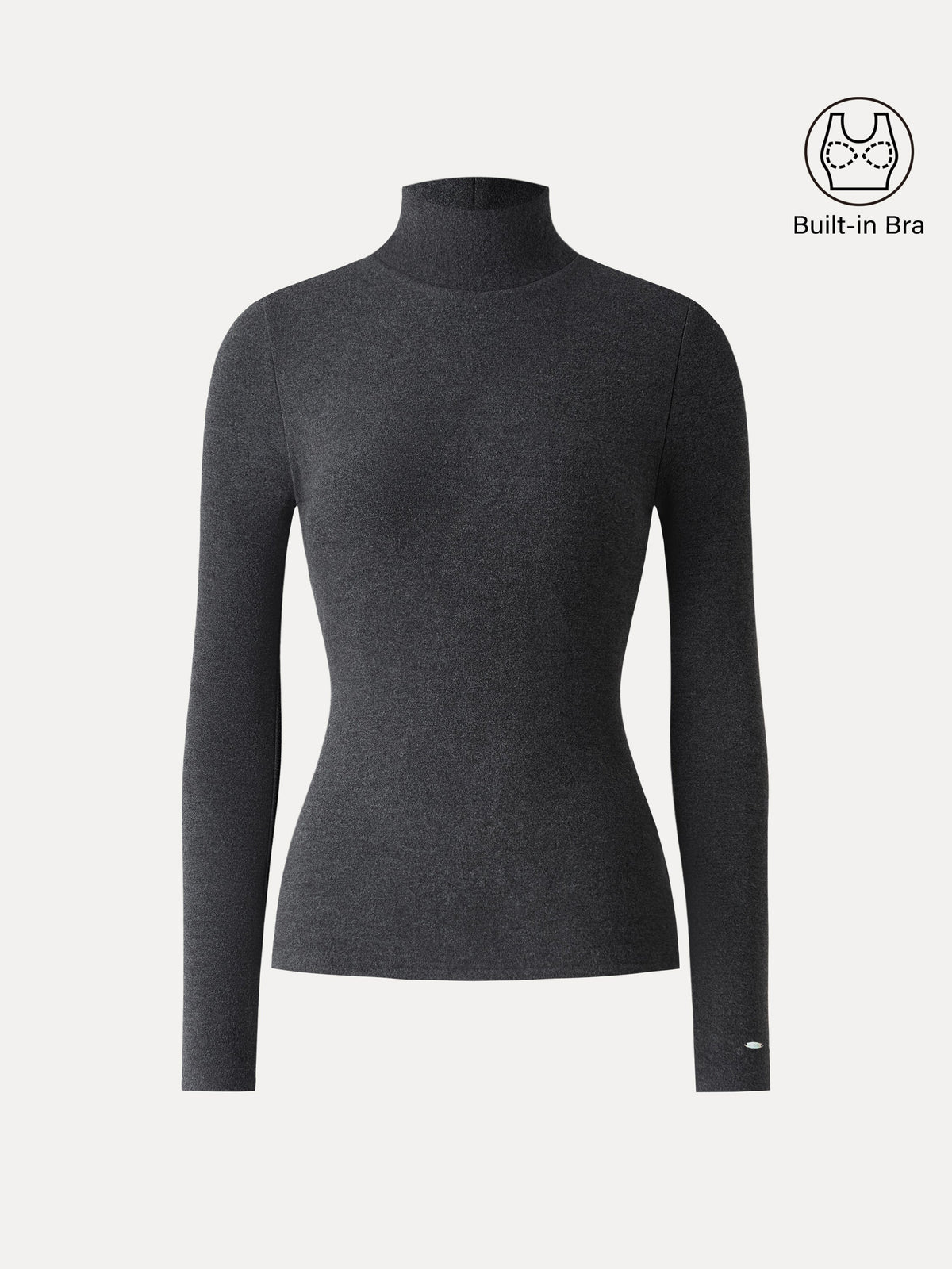 MaxWarm Turtleneck Long Sleeve Built-In Bra Top — original photo 7