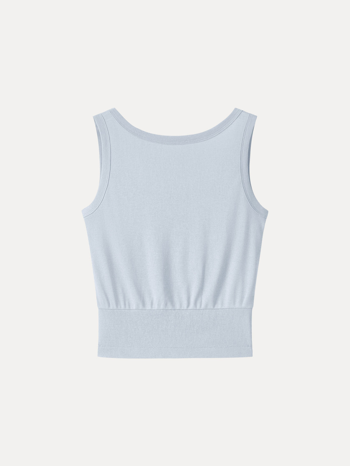 Cotton-Linen Blend Reversible Boatneck Low Back Top — original photo 13
