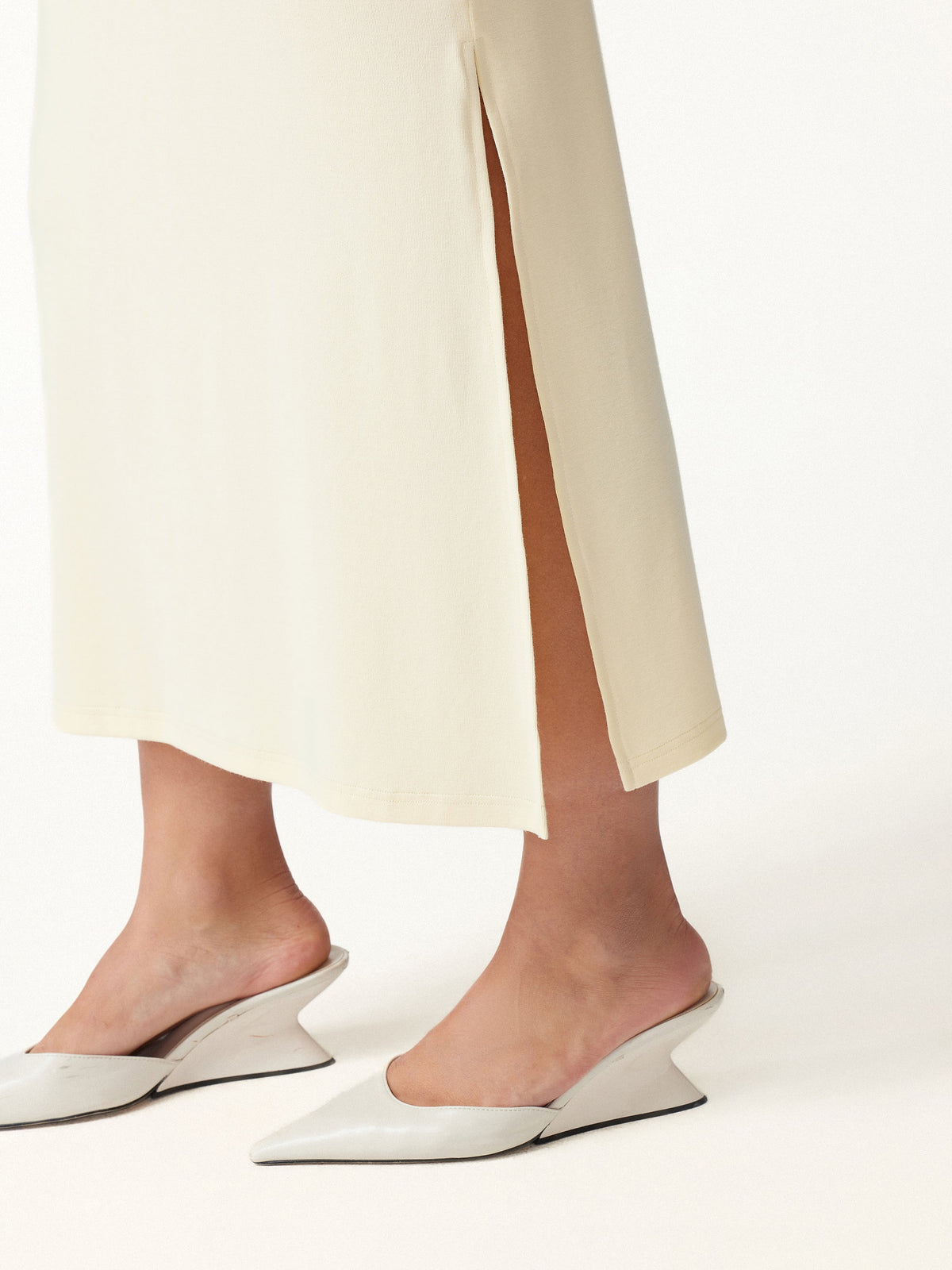 LiteWarm Mid-Rise Side-Slit Column Midi Skirt — original photo 6