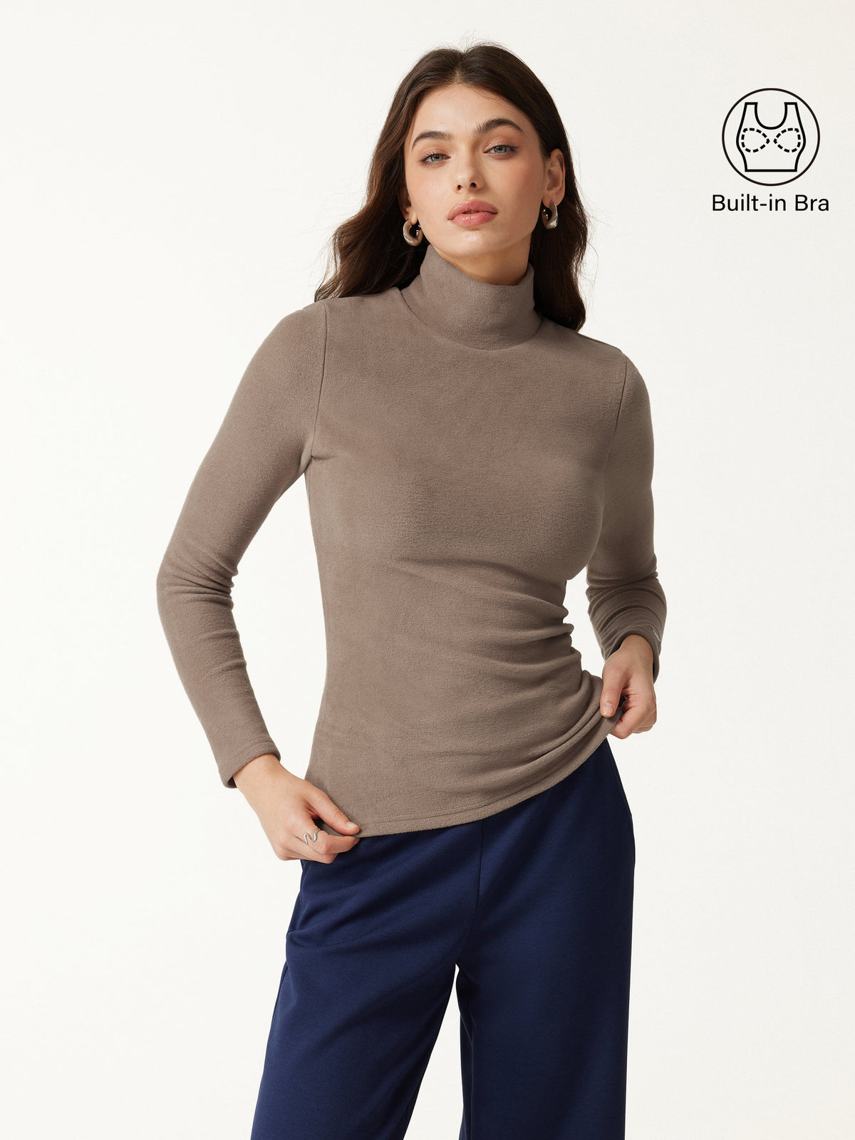 MaxWarm Turtleneck Long Sleeve Built-In Bra Top — original photo 8