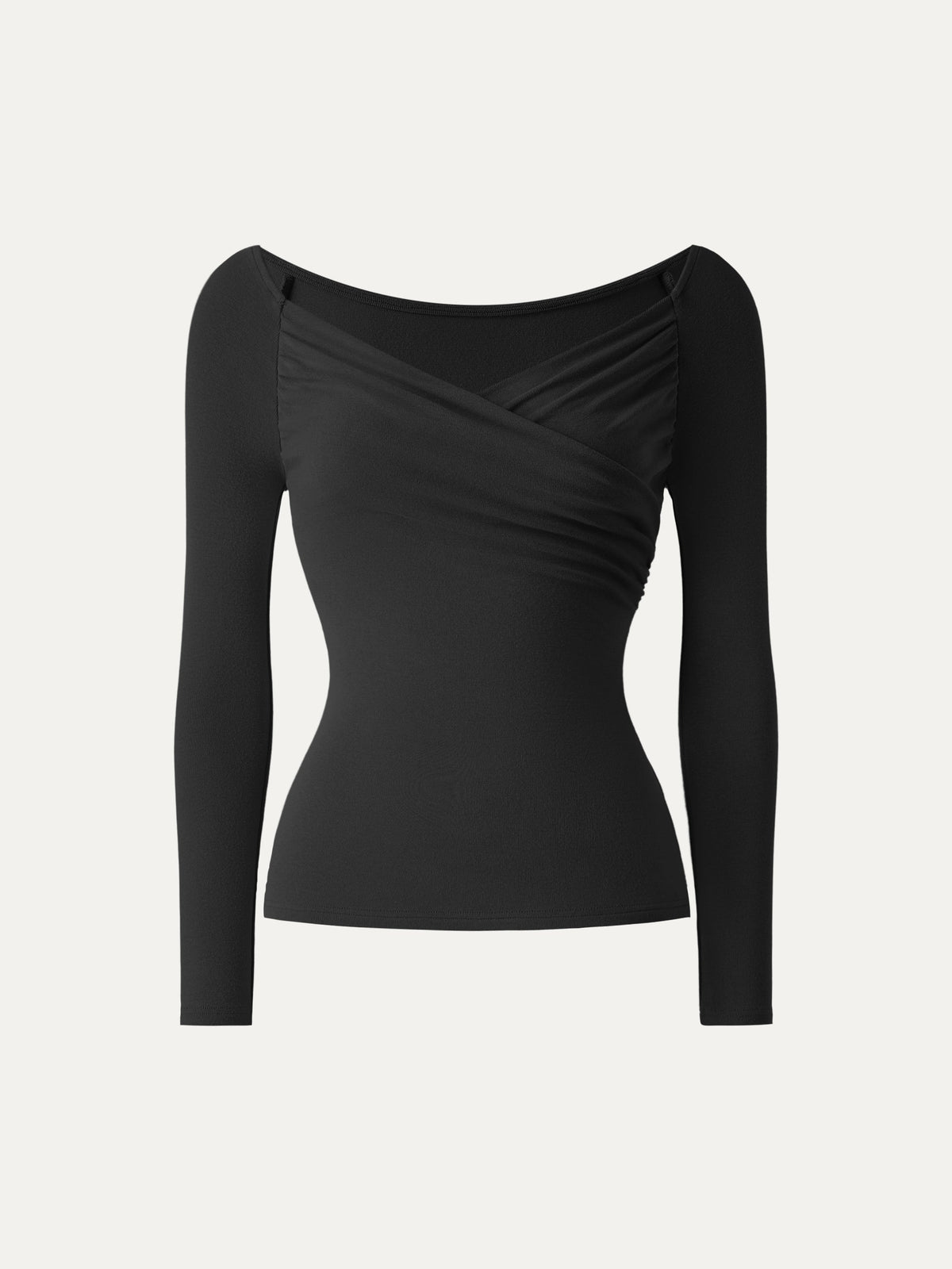 LiteWarm Surplice Ruched Long Sleeve Top — original photo 12
