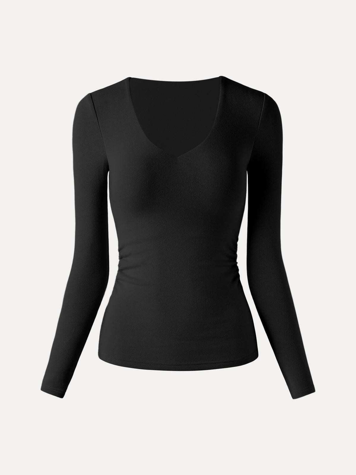 ProWarm V-Neck Long Sleeve Side-Tuck Built-In Bra Top — original photo 8