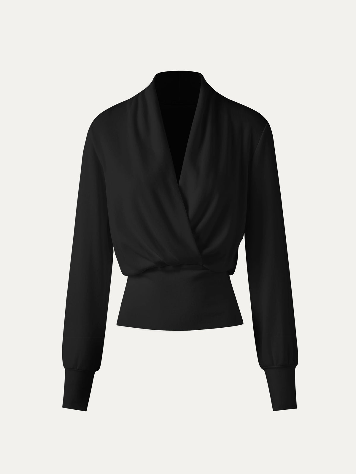 LiteWarm Surplice Long Sleeve Banded Hem Top — original photo 12