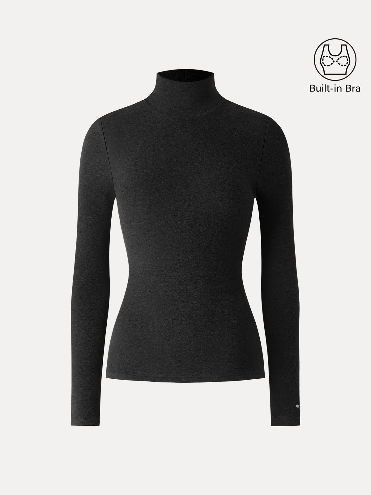 LiteWarm Turtleneck Long Sleeve Built-In Bra Top — original photo 7