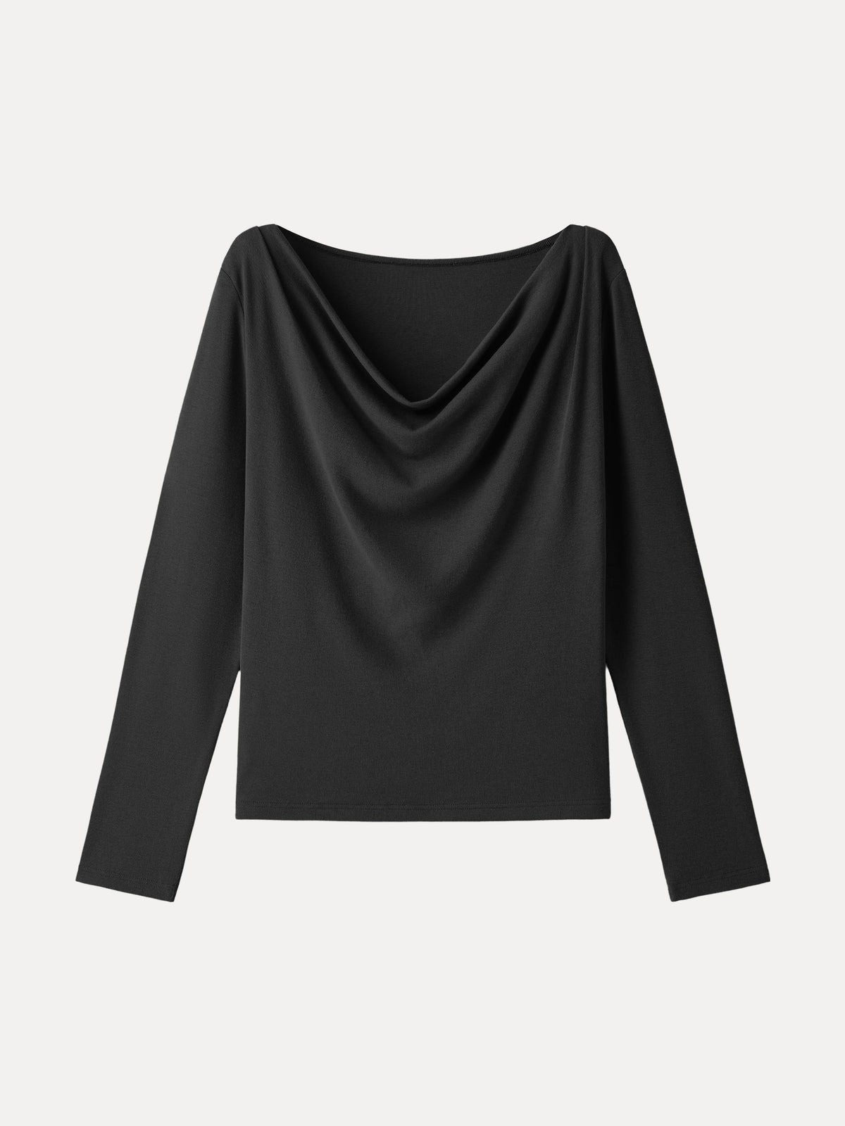 LiteWarm Cowl Neck Long Sleeve Draped Top — original photo 14