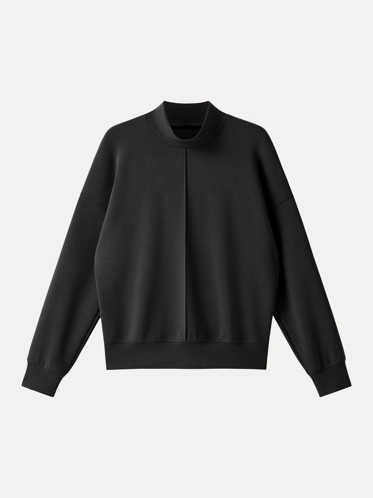 Modal Spacer Mockneck Long Sleeve Pullover Shirt — original photo 18